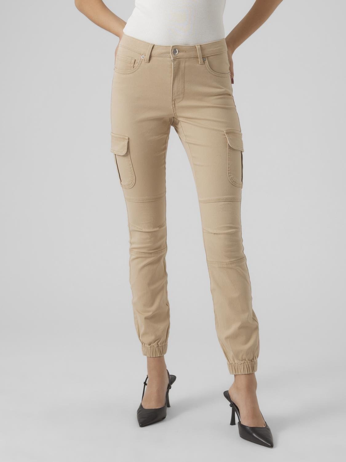 Vero Moda Cargohose "VMIVY MR ANKLE CARGO PANTS NOOS"