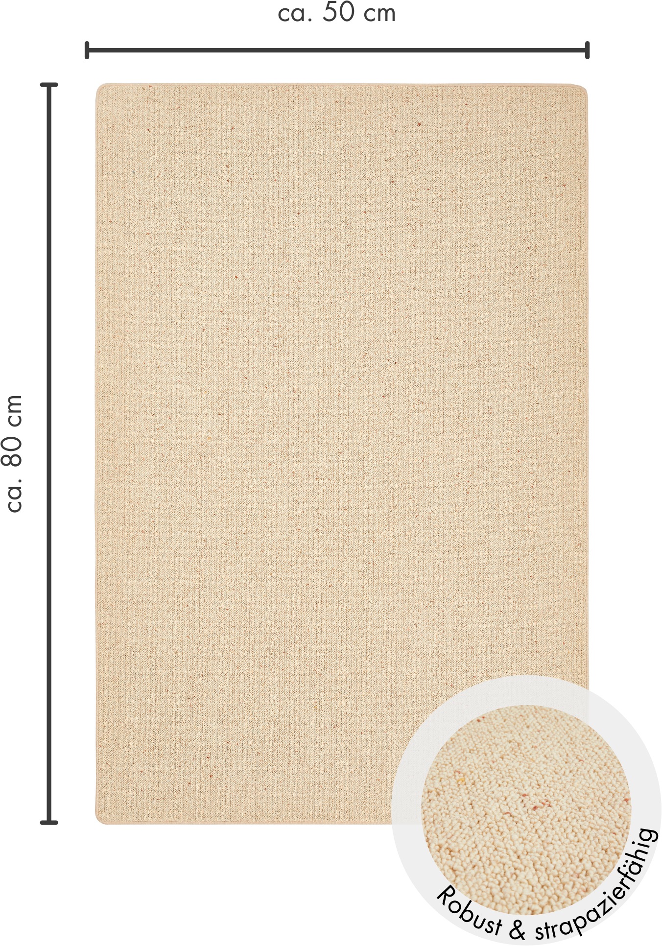 LUXOR living Wollteppich »Sheffield, Made in Germany« rechteckig 5 mm Höhe melierte Berber-Optik, reine Wolle, auch als Läufer erhältlich