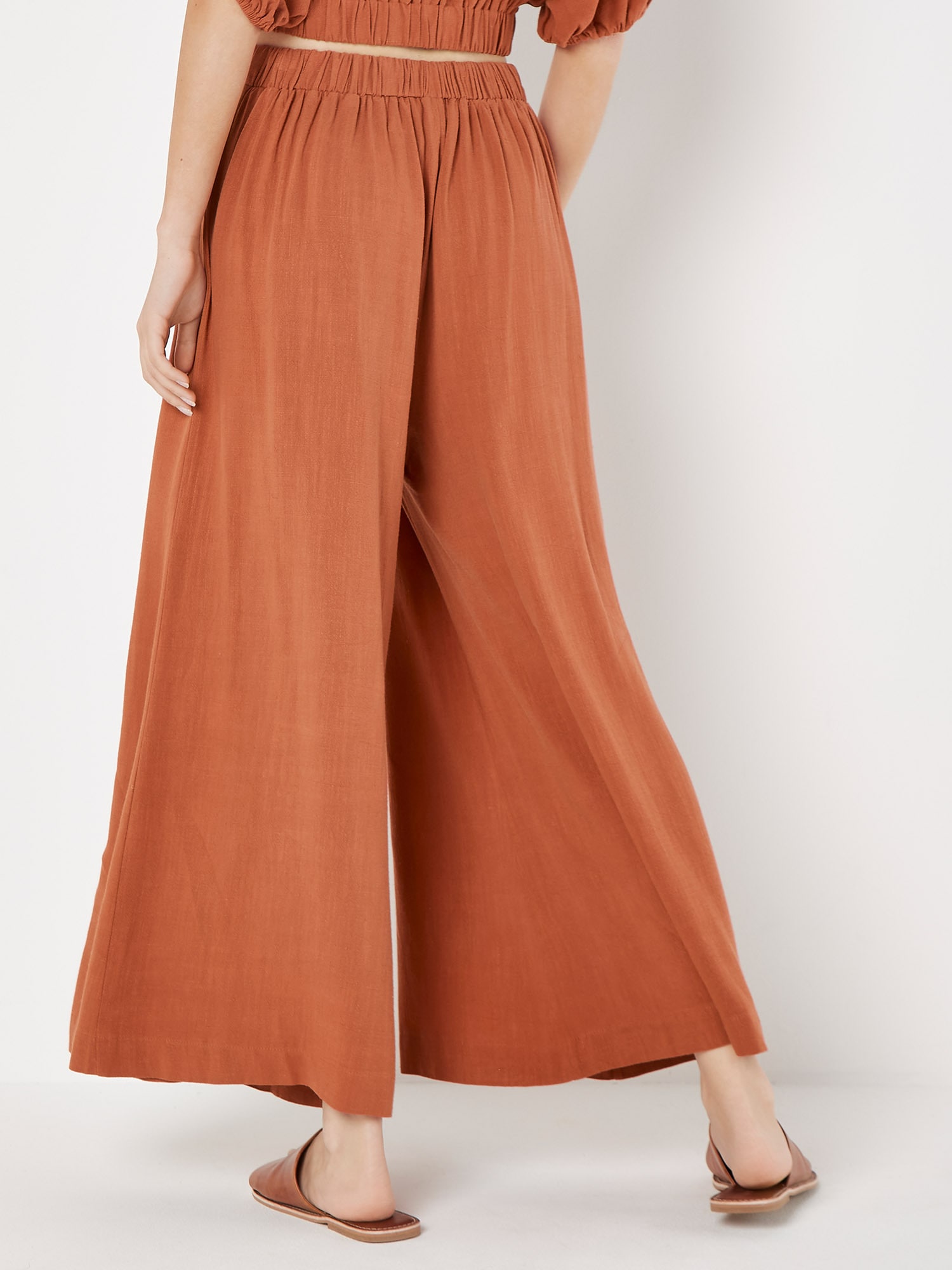 Apricot Palazzohose »Linen Mix Palazzo Trousers«  mit elastischem Bund