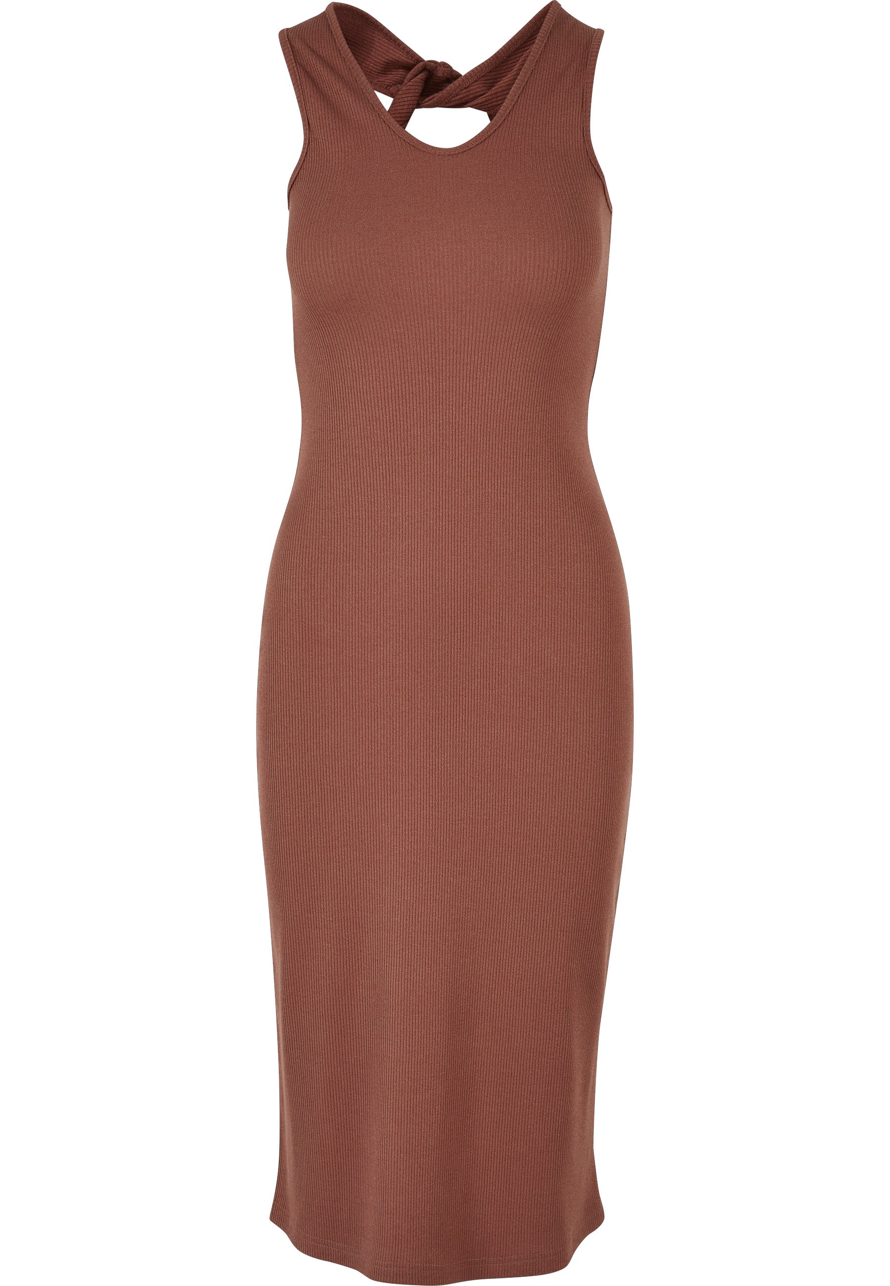 URBAN CLASSICS A-Linien-Kleid "Urban Classics Damen Ladies Midi Sleeveless Rib Dress" 1 Stk. tlg.