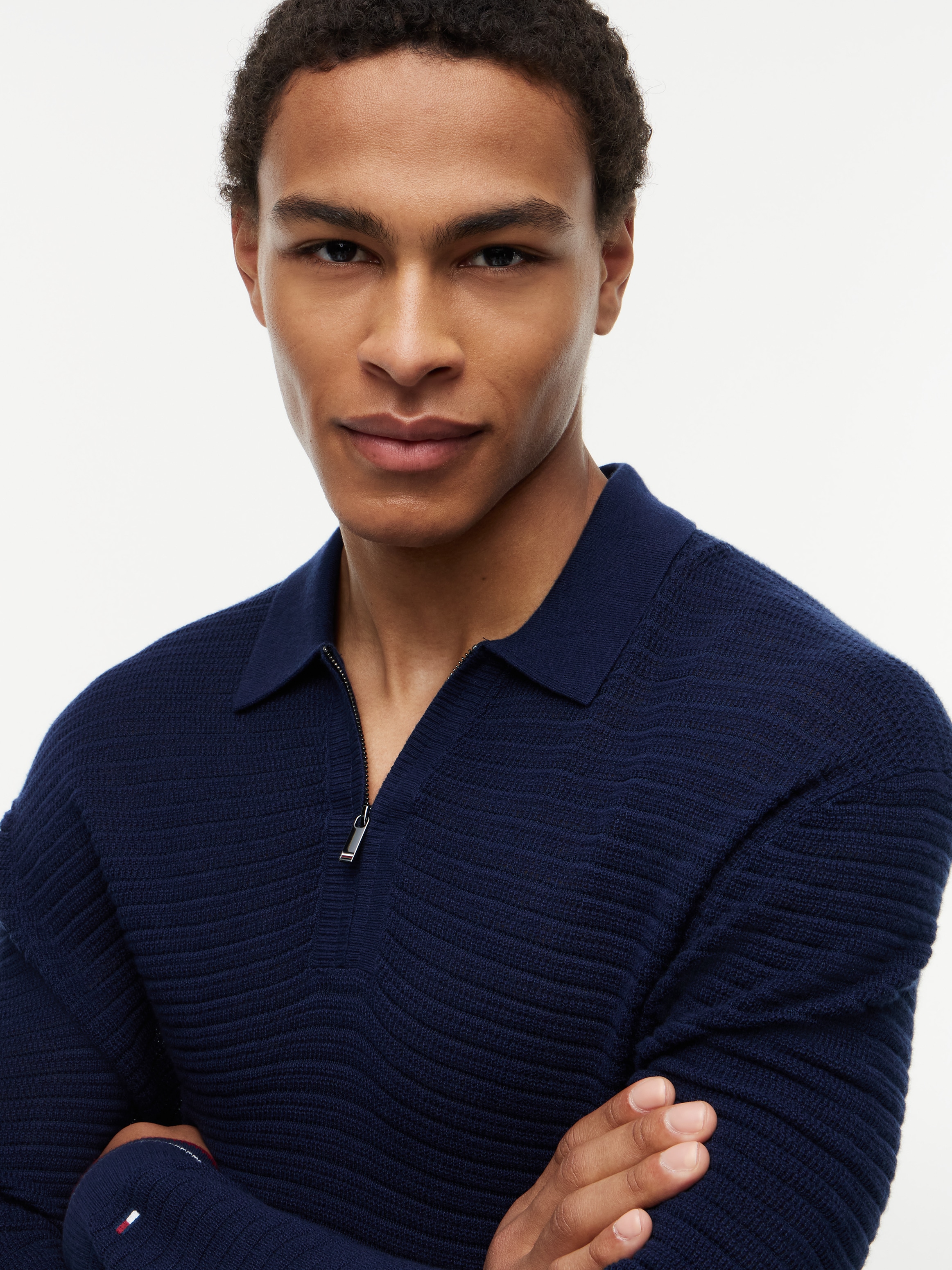 Tommy Hilfiger Polokragenpullover »DC KNITTED ZIP«