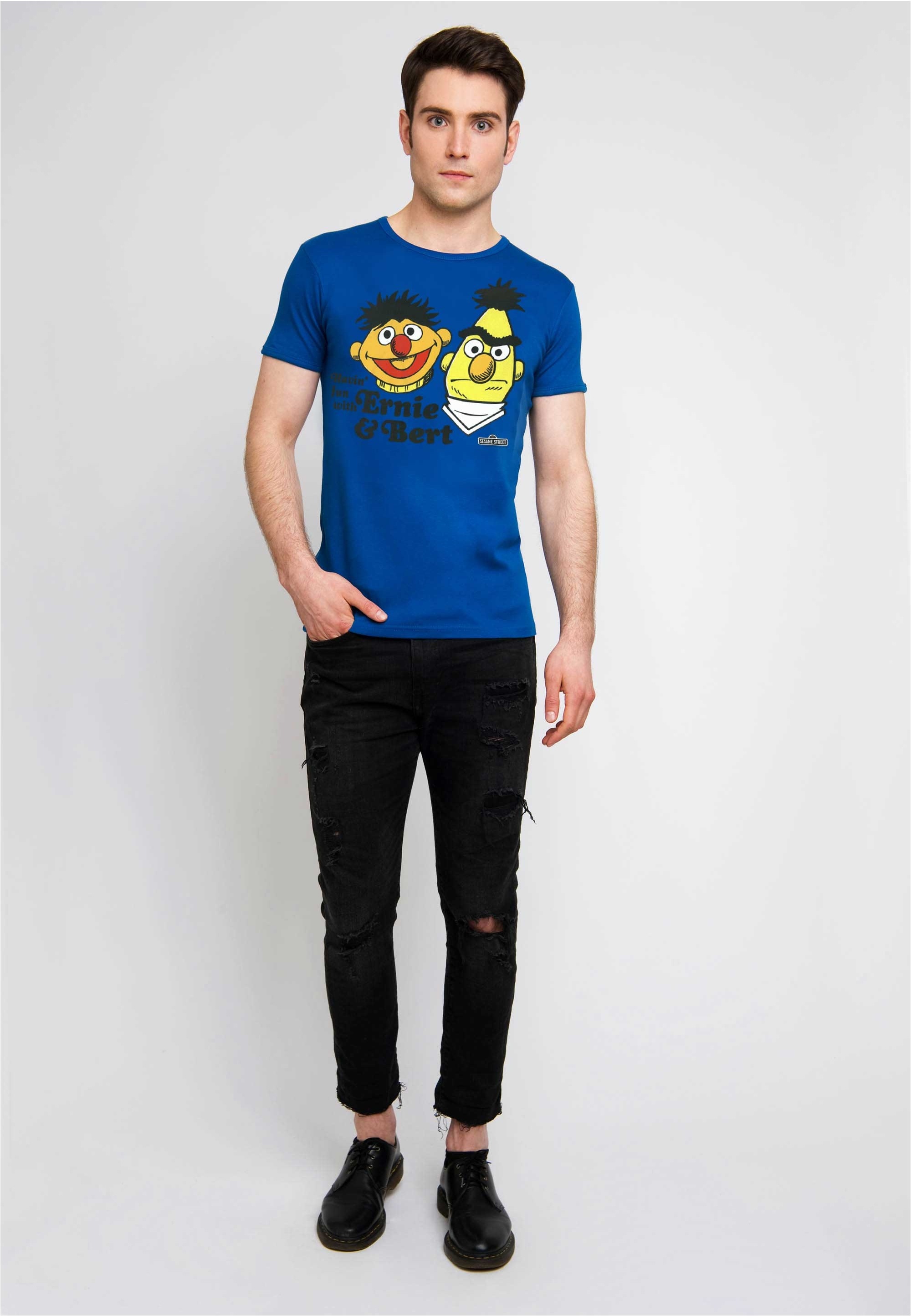 LOGOSHIRT T-Shirt »Ernie und Bert«, mit witzigem Print