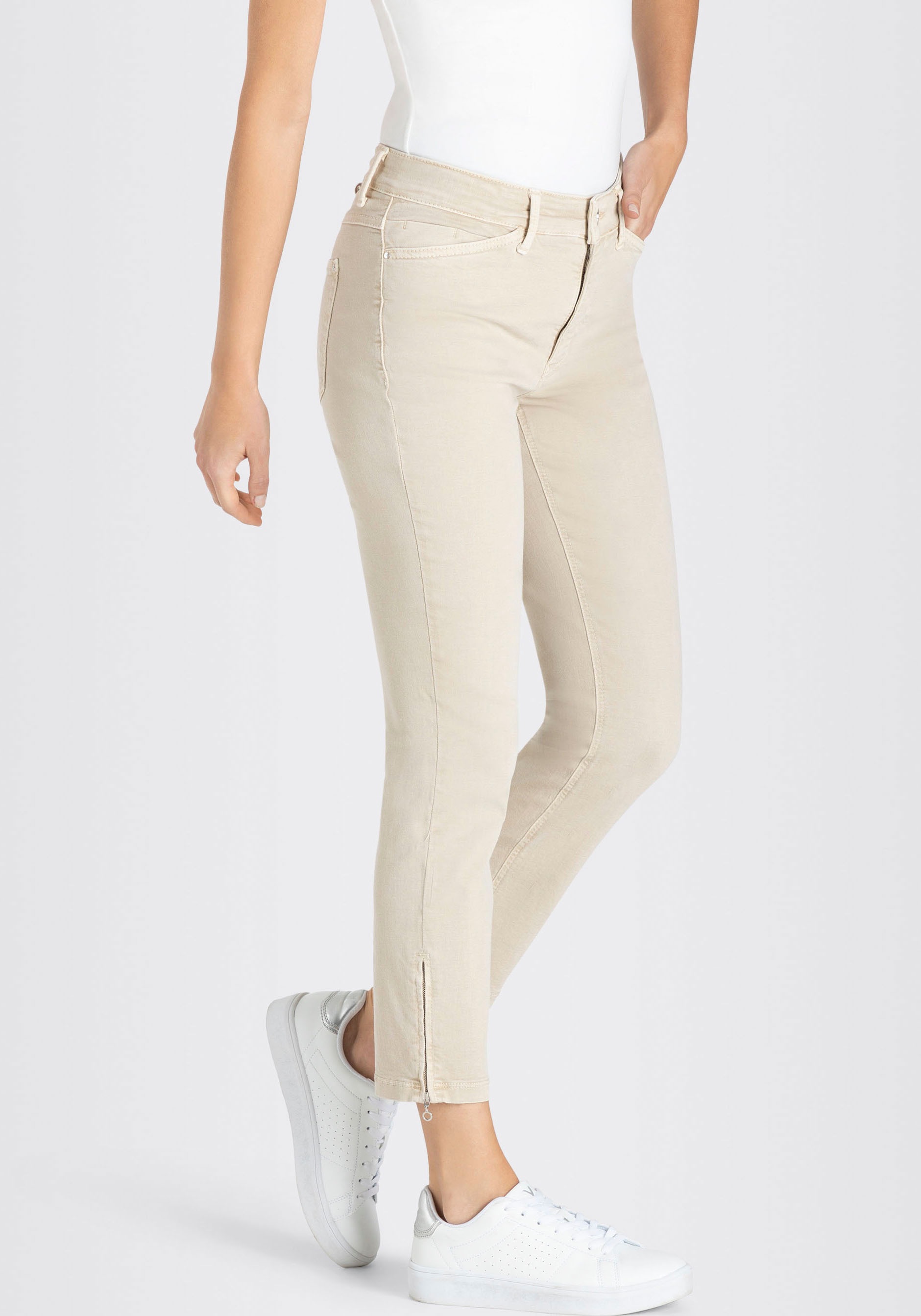 Thumbnail - MAC 7/8-Jeans "Dream Chic", verkürzte Form mit Reißverschluss