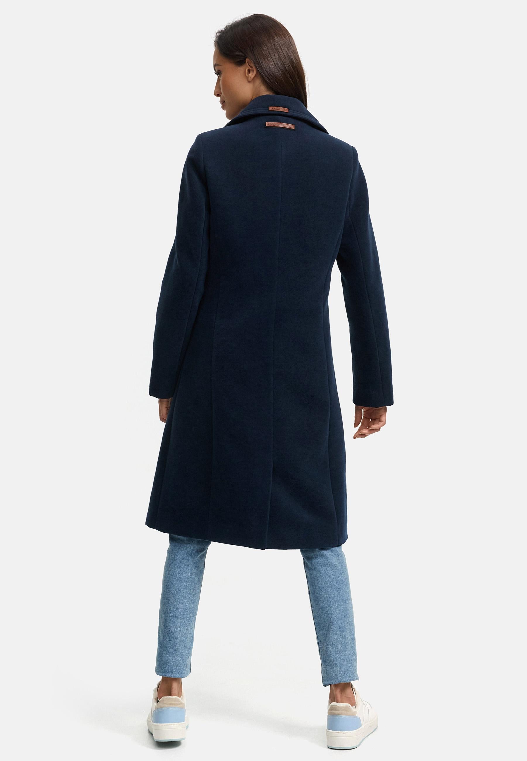 Navahoo Wintermantel »Wooly«, edler Damen Trenchcoat in Wollmantel-Optik