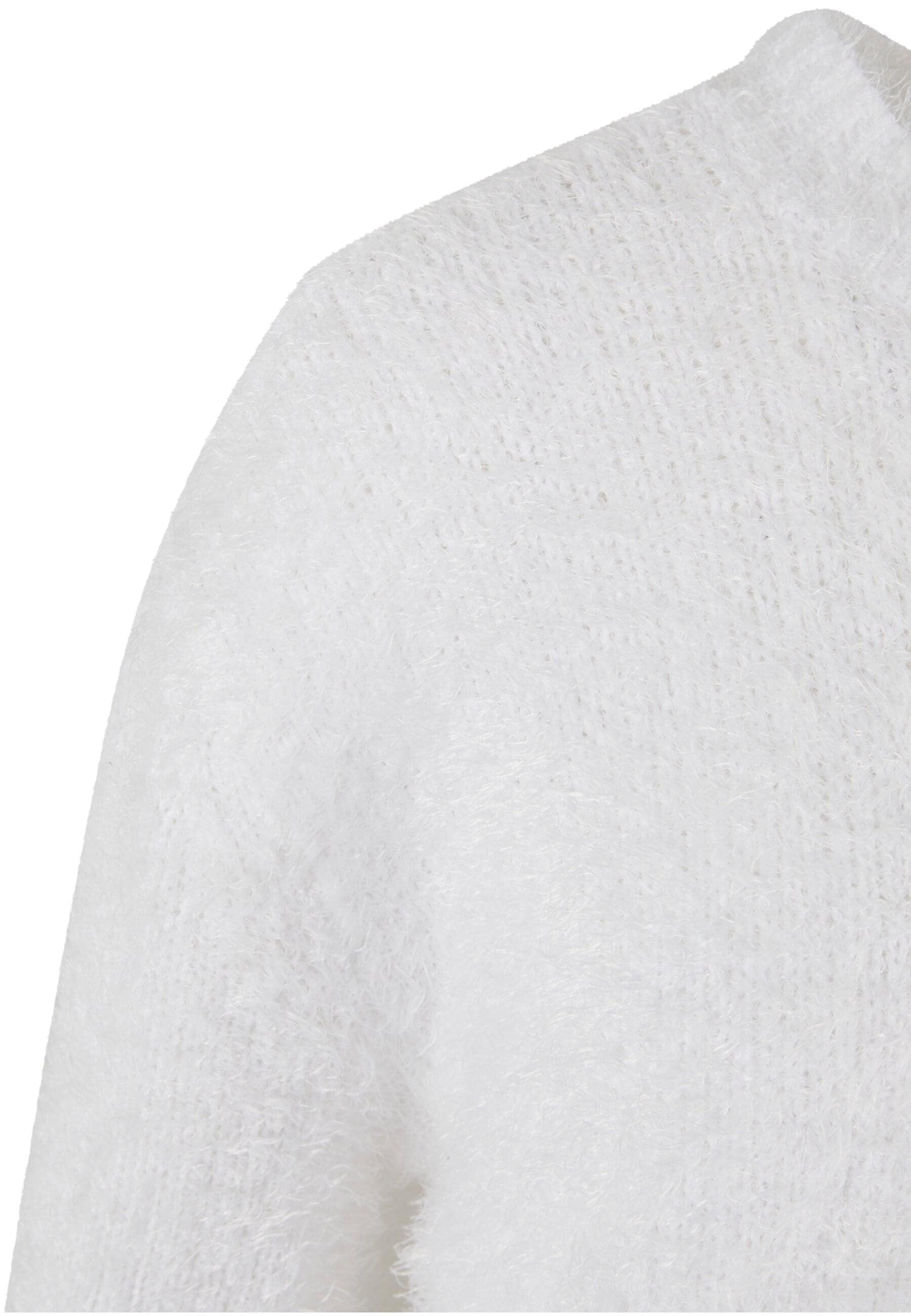 URBAN CLASSICS Rundhalspullover »Urban Classics Damen Ladies Feather Mock Neck Sweater«, (1 tlg.)
