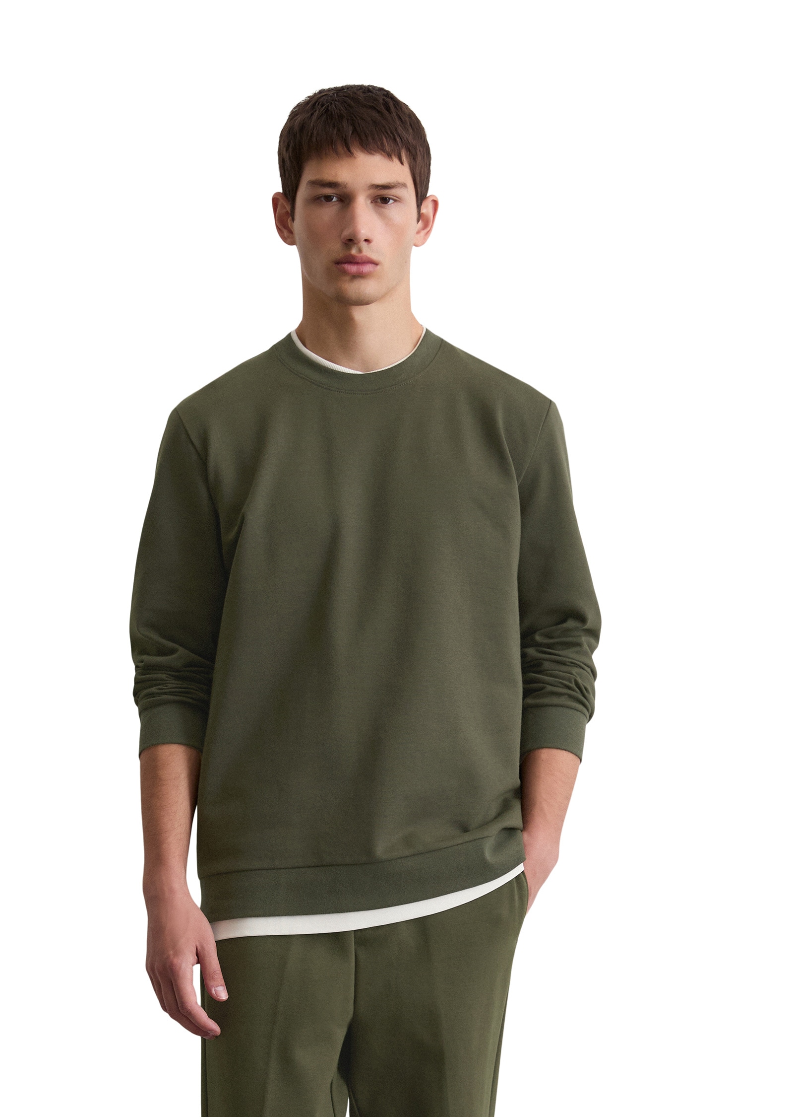 Marc OPolo Sweatshirt "aus elastischem Bio-Baumwoll-Mix" günstig online kaufen