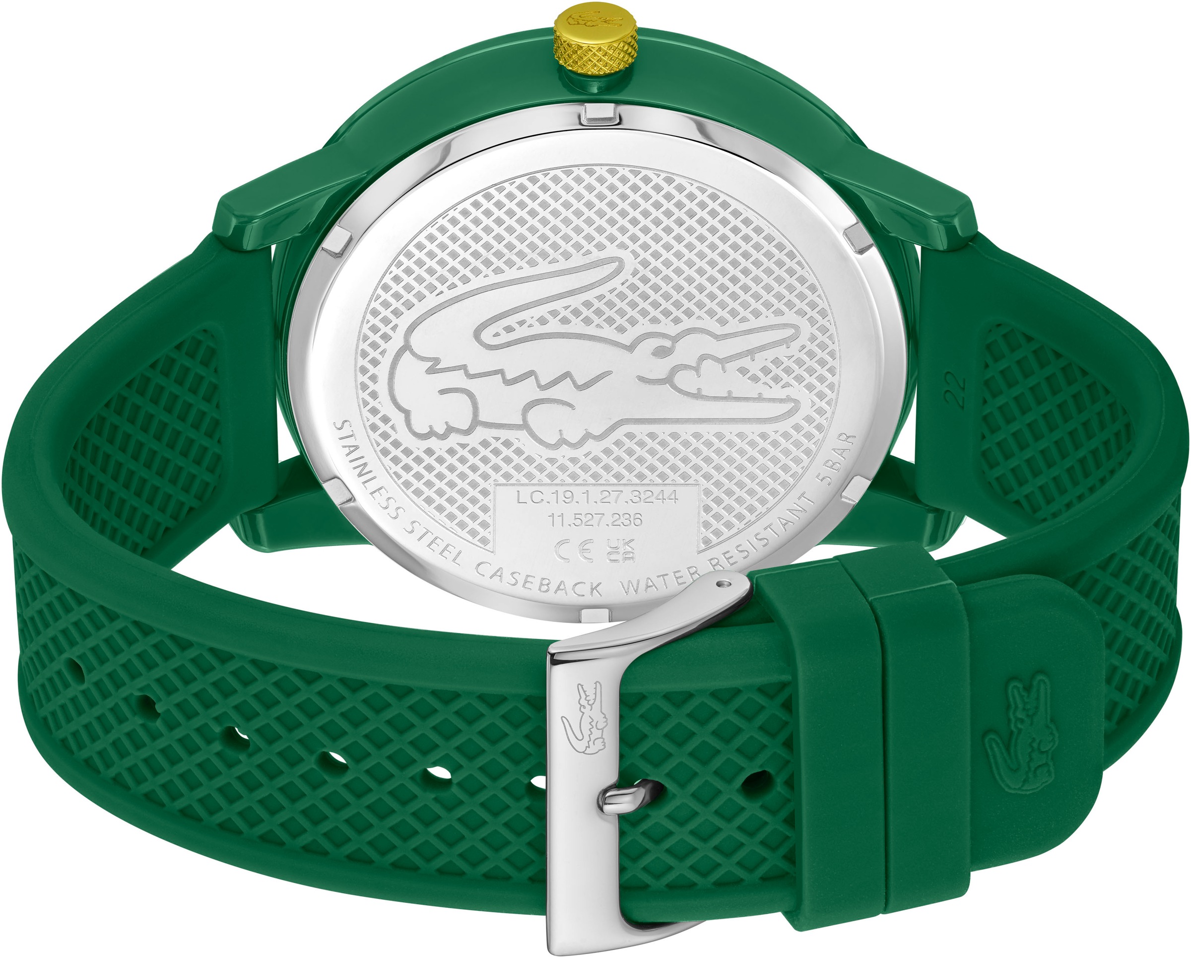 Lacoste Quarzuhr »LACOSTE.12.12«, Armbanduhr, Herrenuhr, Silikonarmband