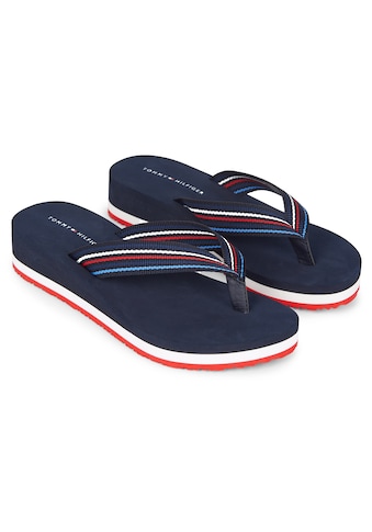 TOMMY HILFIGER Šlepetės per pirštą »WEDGE STRIPES Bea...