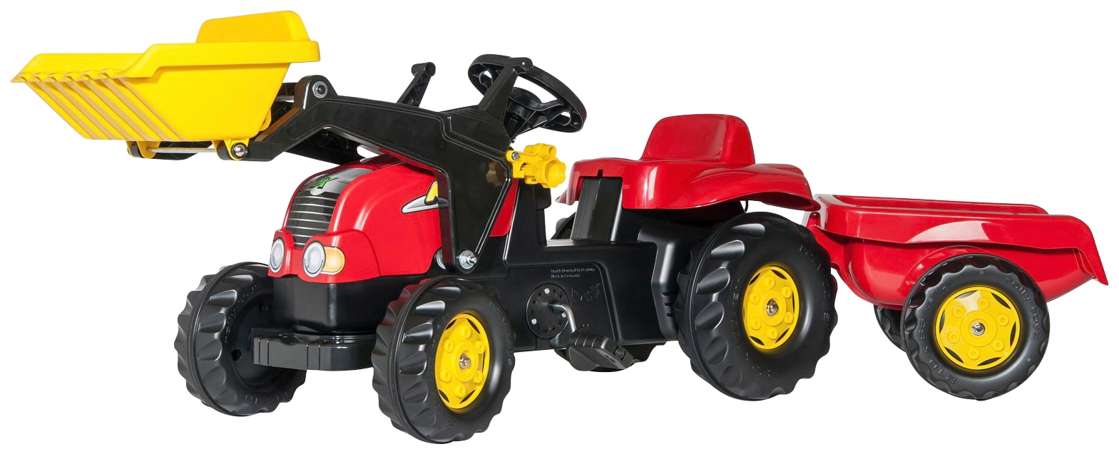 Anhänger mit 4 Milchkannen Rolly Toys Transportmulde für Tretfahrzeuge Traktor 