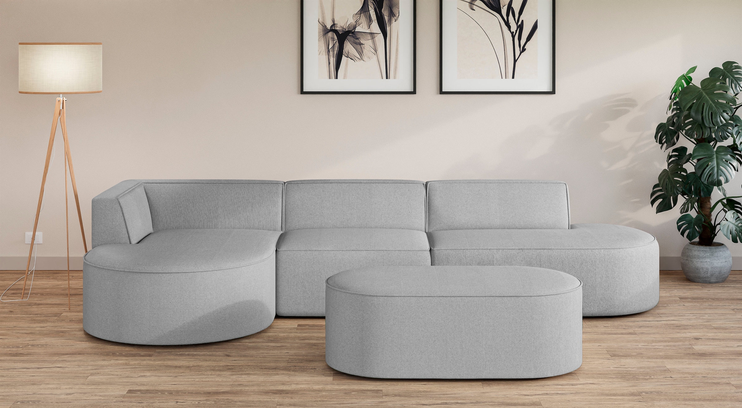 OTTO home Ecksofa "EIVIND Designer Sofa mit Ottomane rechts/links, B/T/H: 3 günstig online kaufen