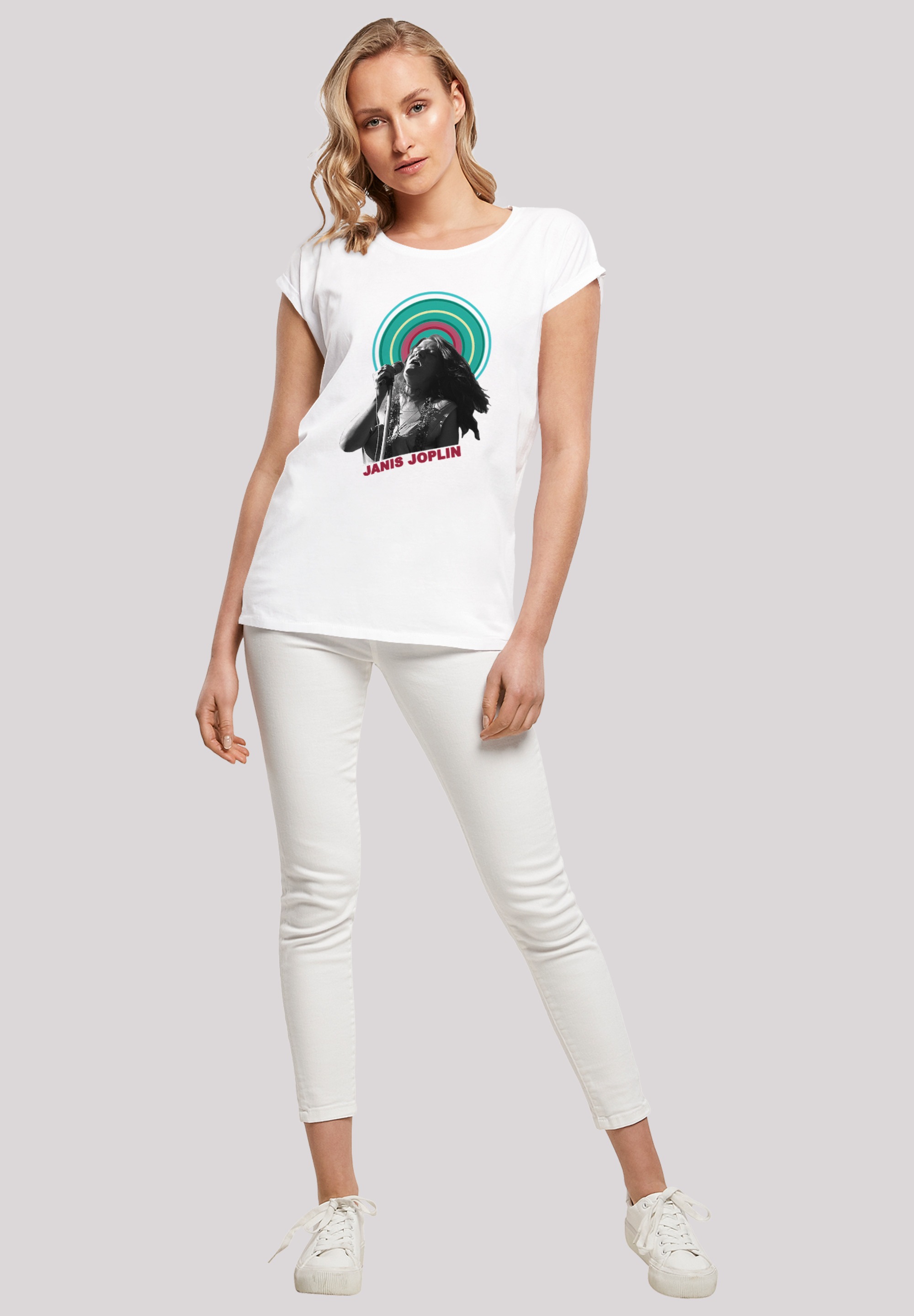 F4NT4STIC T-Shirt »Janis Joplin Halo Photo'« Print