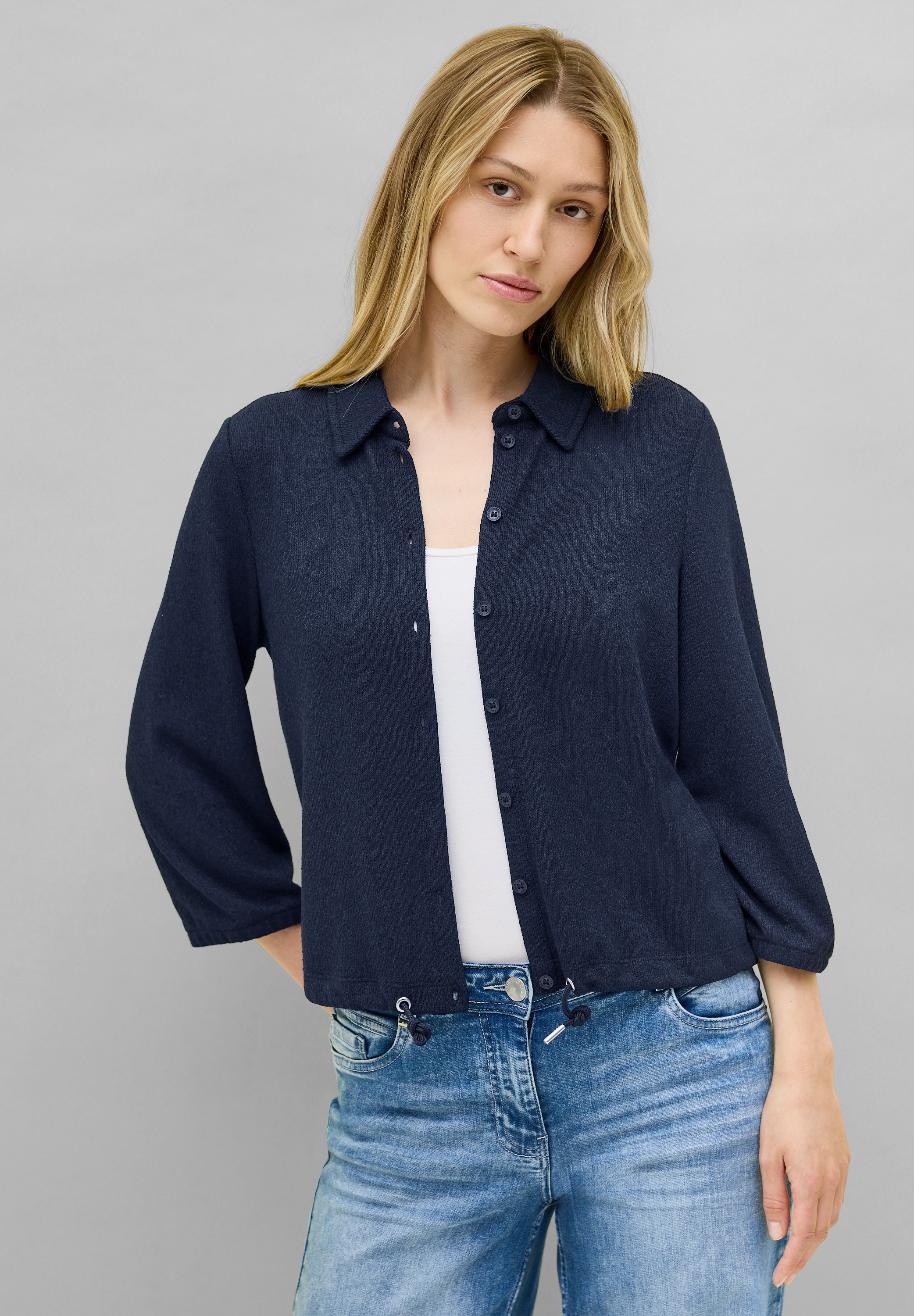 Cecil Cardigan, aus elastischem Materialmix günstig online kaufen