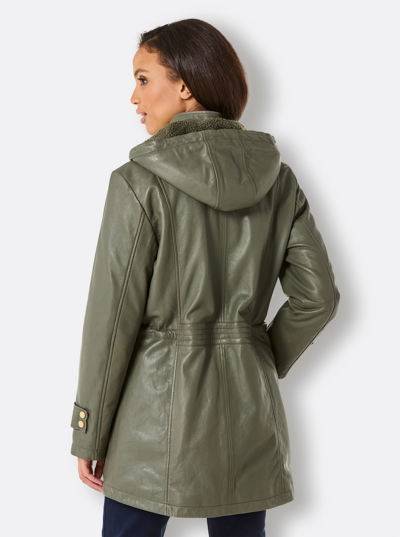 CREATION L PREMIUM Lederjacke, mit Kapuze