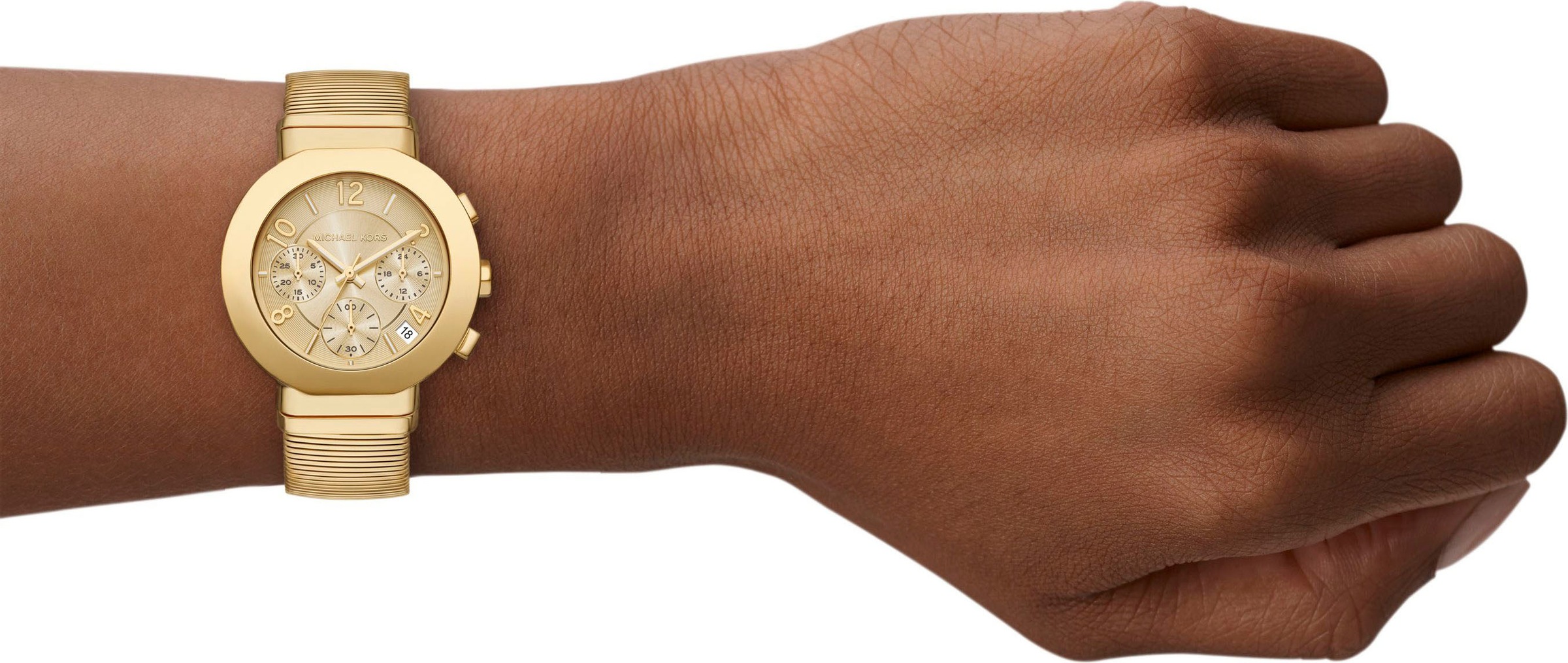 MICHAEL KORS Chronograph »GRAMERCY«, Quarzuhr, Armbanduhr, Damenuhr, Edelstahlarmband, analog, Tag