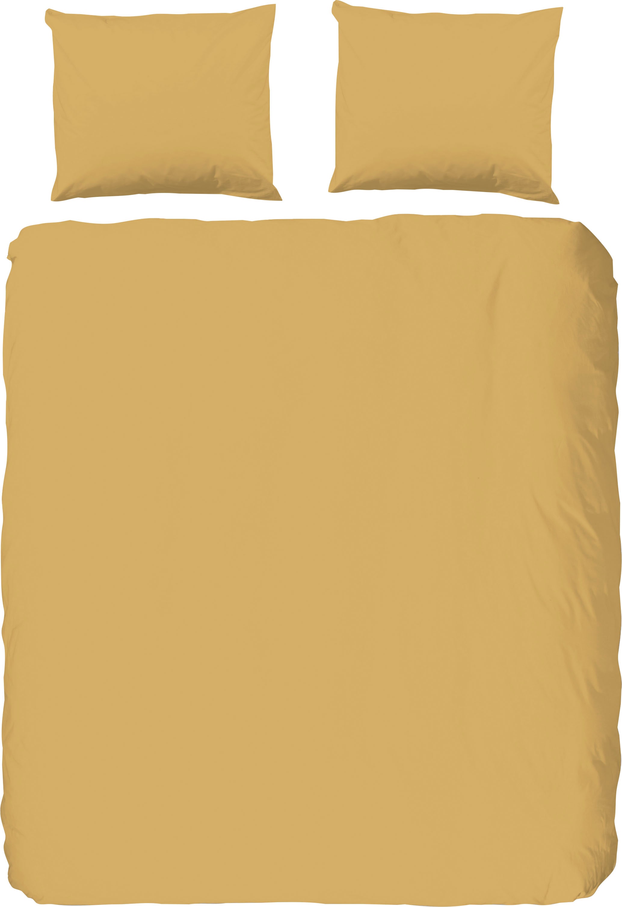 hip Bettwäsche »Hip Uni«, 100% Baumwolle, Mako-Satin, 135x200, Unifarben Weiß, Reißverschluss