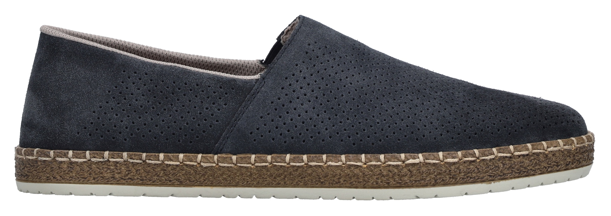 Rieker Slipper, Schlupfschuh, Casual-Slipper, Mokassin mit Perforation
