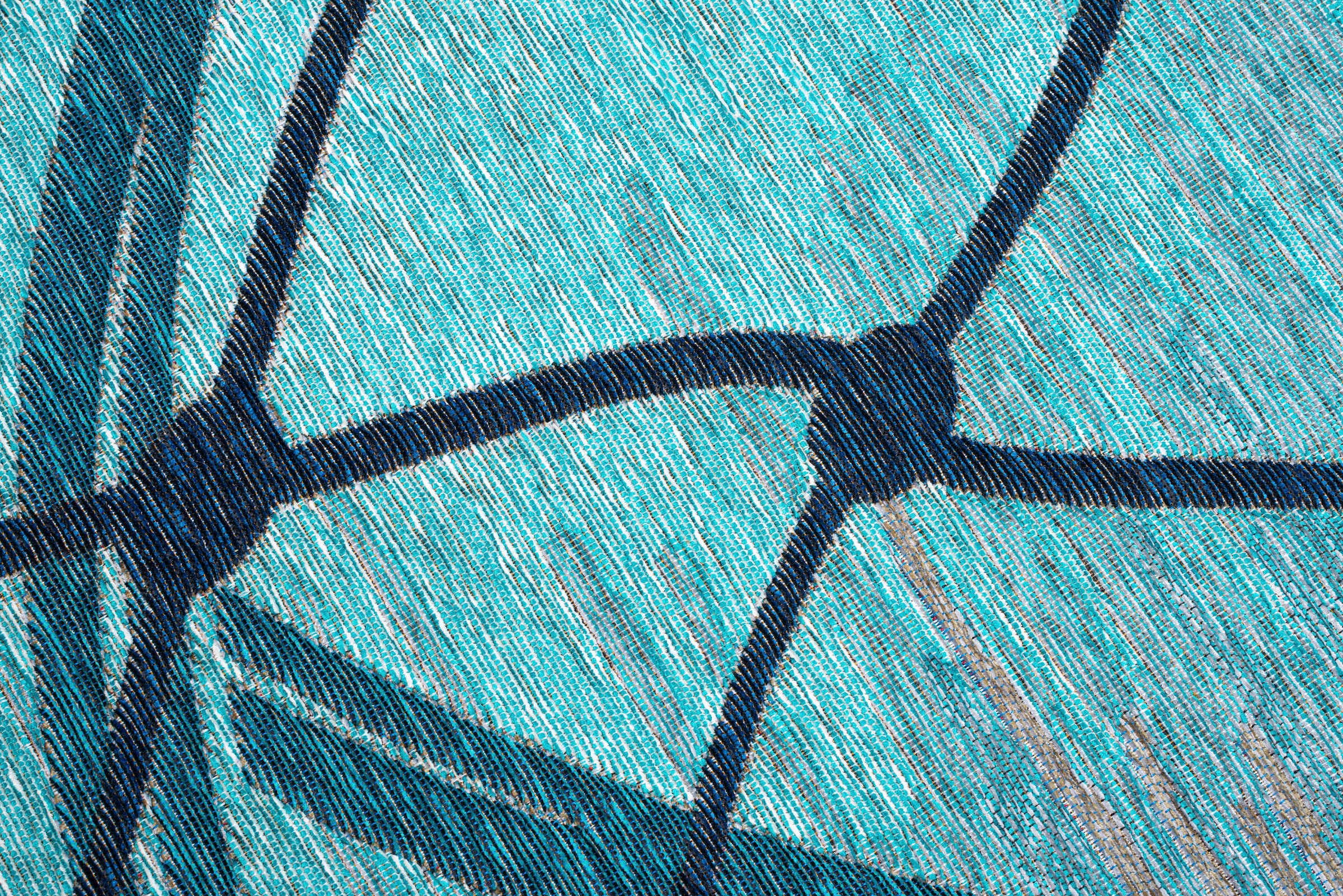 Sansibar Teppich »Keitum 005«, rechteckig, Flachgewebe, modernes Design, Motiv Fischernetz & gekreuzte Säbel