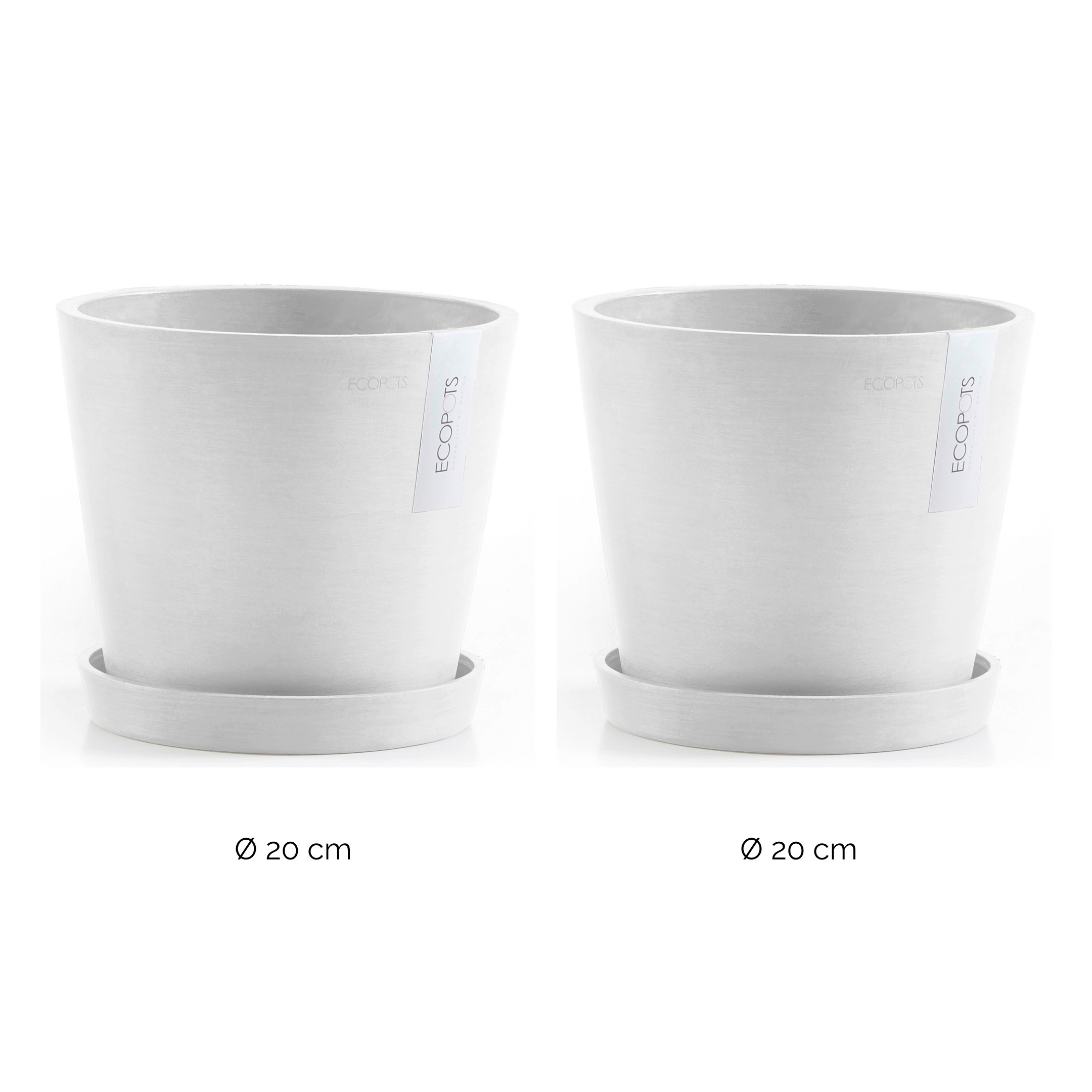 ECOPOTS Blumentopf »Amsterdam«, (Set, 2 St.), mit passenden Untersetzern
