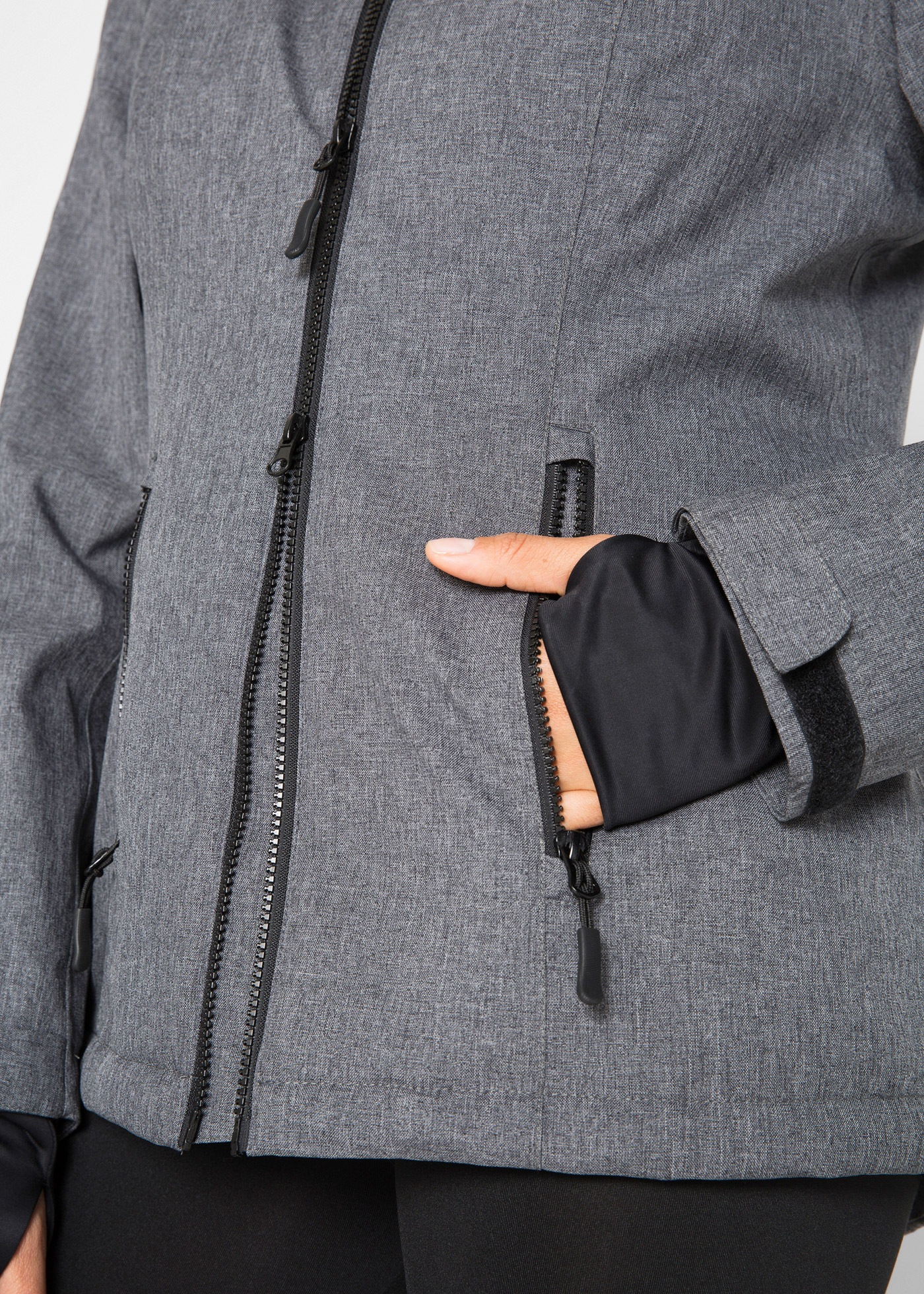 bonprix Funktionsjacke mit Kapuze Wasserdichte Winterjacke mit Outdoor-Funktion und Teddyfleece