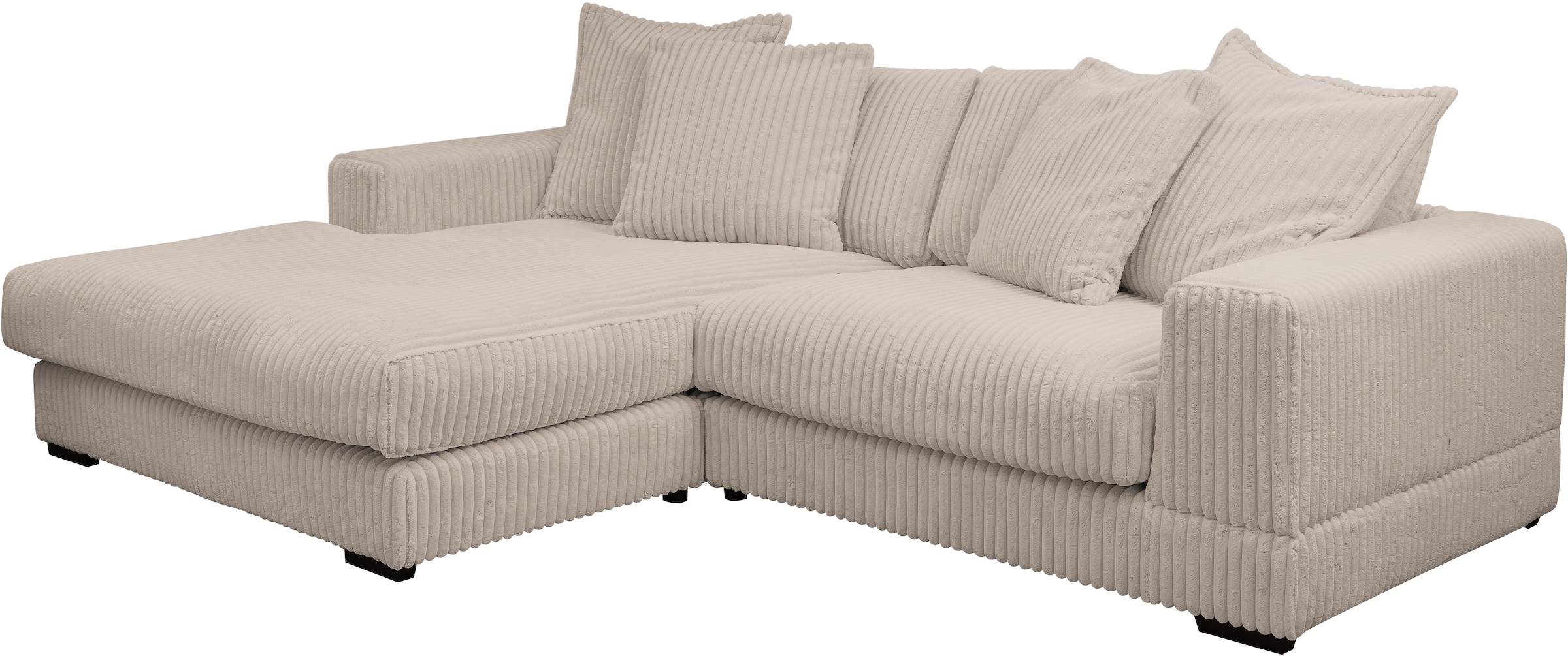 WERK2 Ecksofa »Eldorado L-Form«, Design Ecksofa, besonders weicher Sitzkomfort, extra breite Ottomane