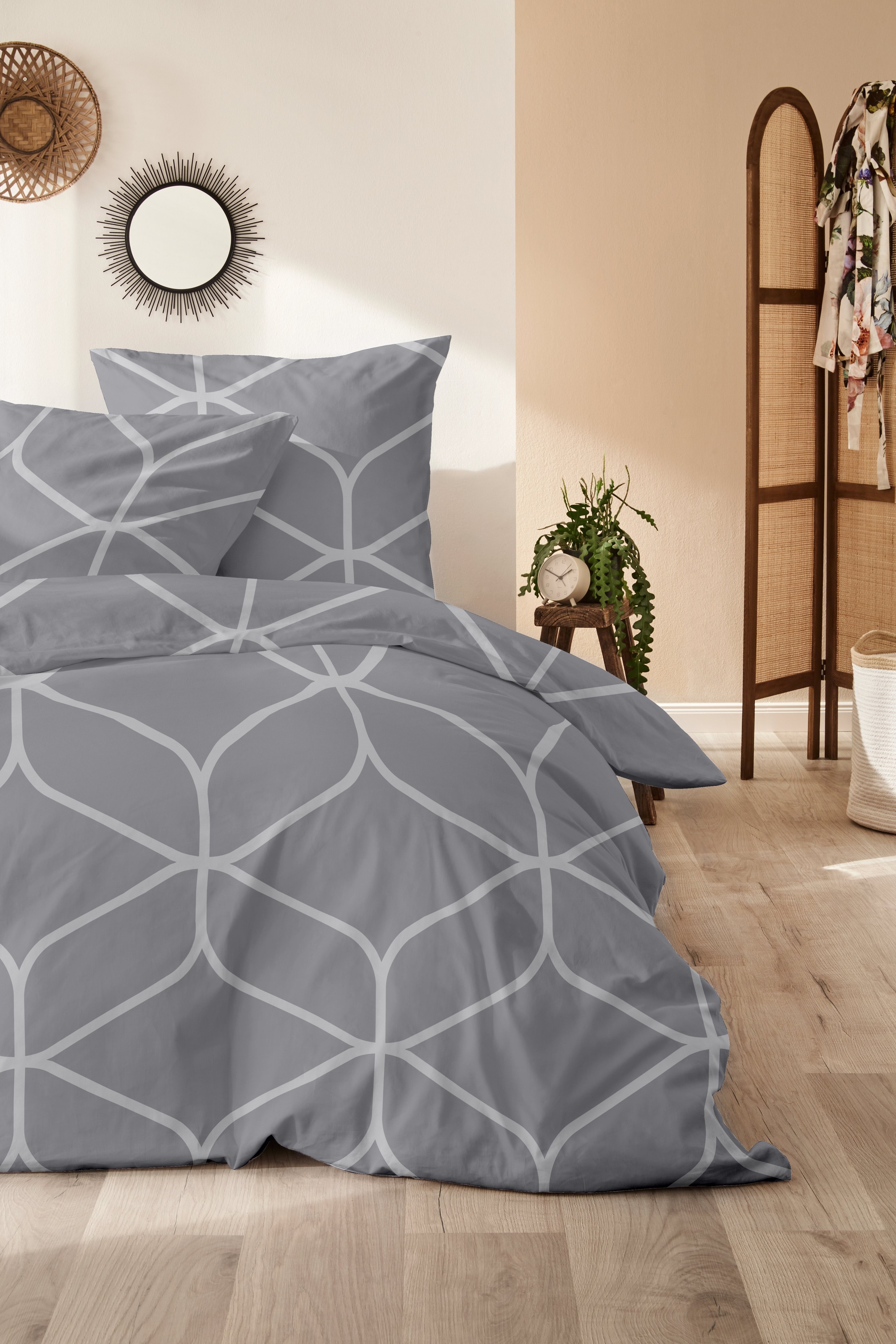 Primera Bettwäsche "Edelflanell-Bettwäsche Novel" 2 Stk. mit modernem Muste günstig online kaufen