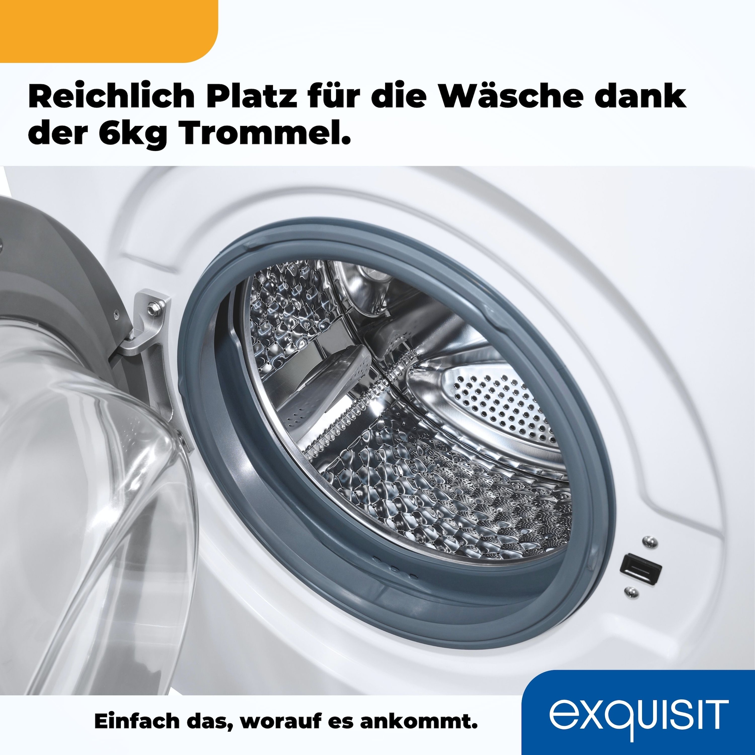 exquisit Waschmaschine »WA6110-020A weiss«, 6 kg, 1000 U/min