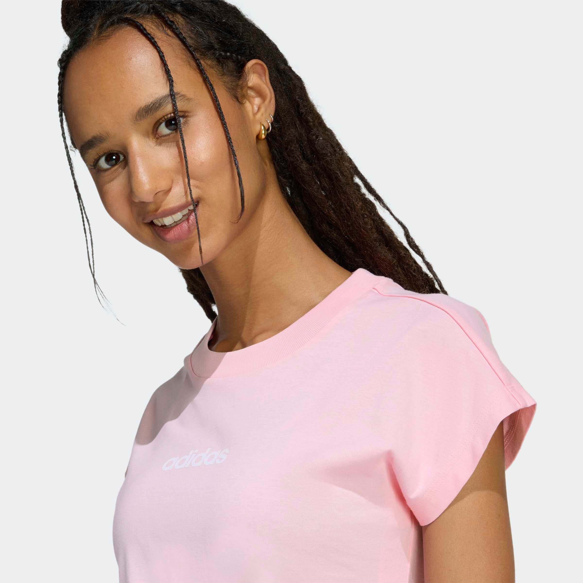 adidas Sportswear T-Shirt »W LIN SJ T« sportlicher Stil, Kurzarm, ohne Verschluss, aus Baumwolle