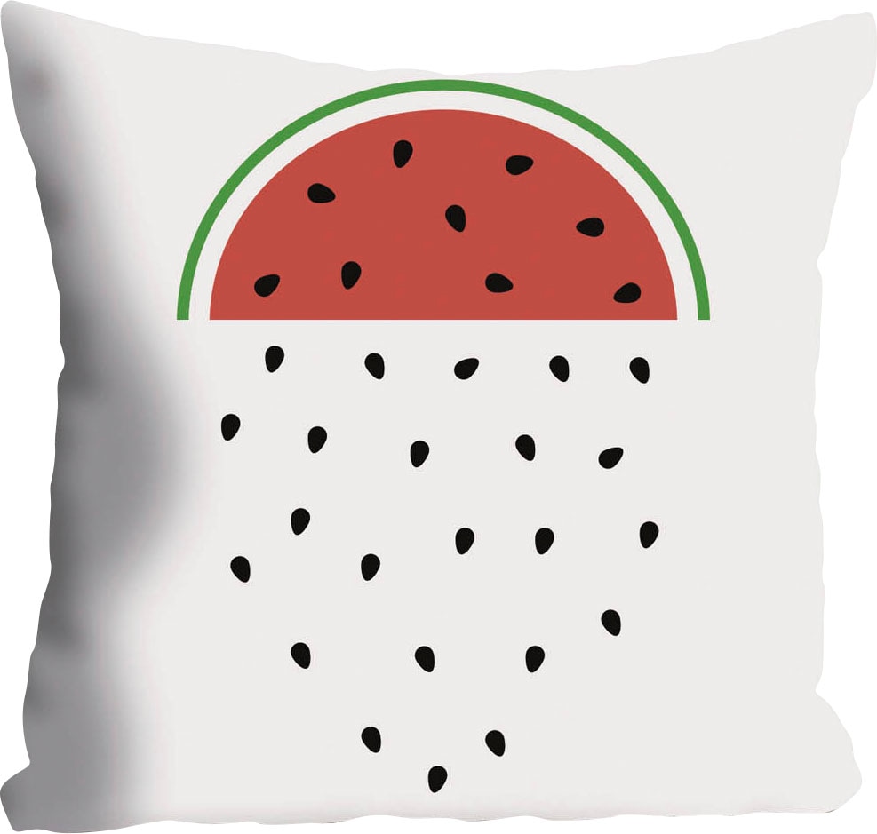 queence Dekokissen »Elina«, mit Wassermelone, Kissenhülle ohne Füllung, 1 Stück