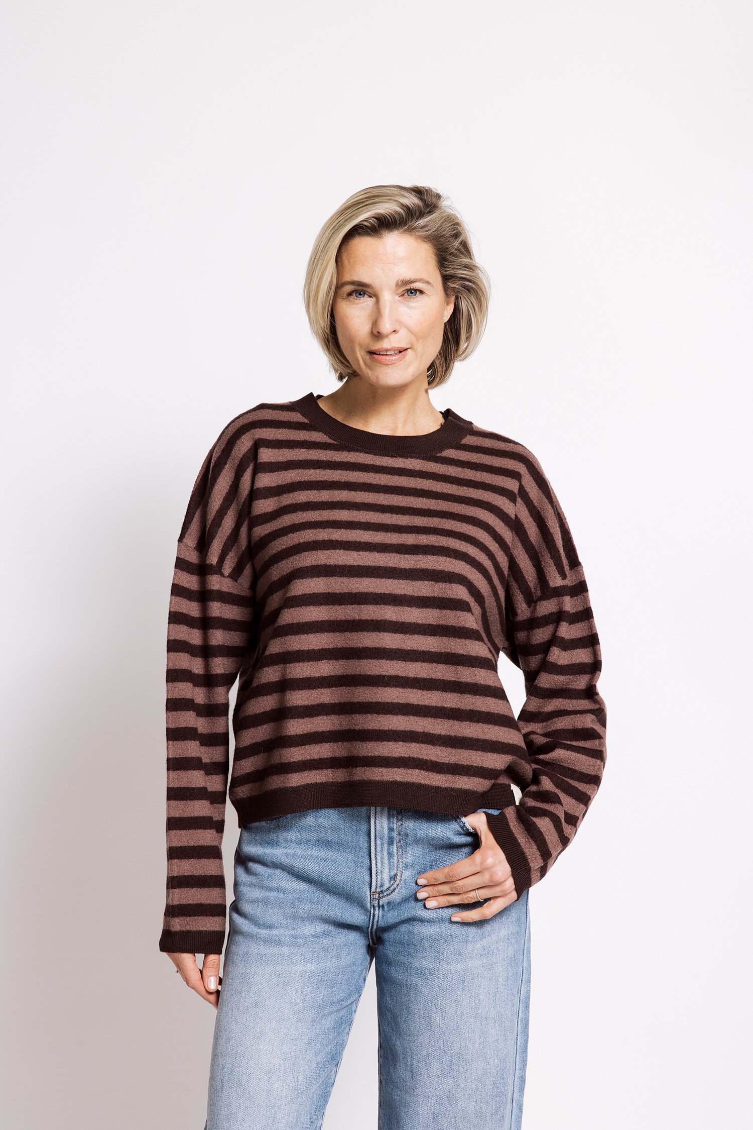 Zhrill Wollpullover "TANSY Ringel" in Ringeloptik, Casual Passform