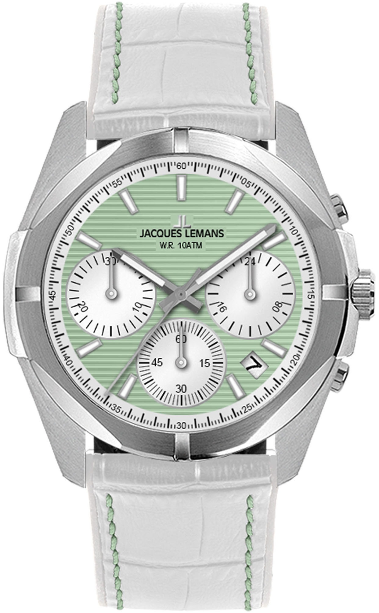 Jacques Lemans Chronograph »Monte Carlo«, Quarzuhr, Armbanduhr, Damenuhr, Datum, Stoppfunktion