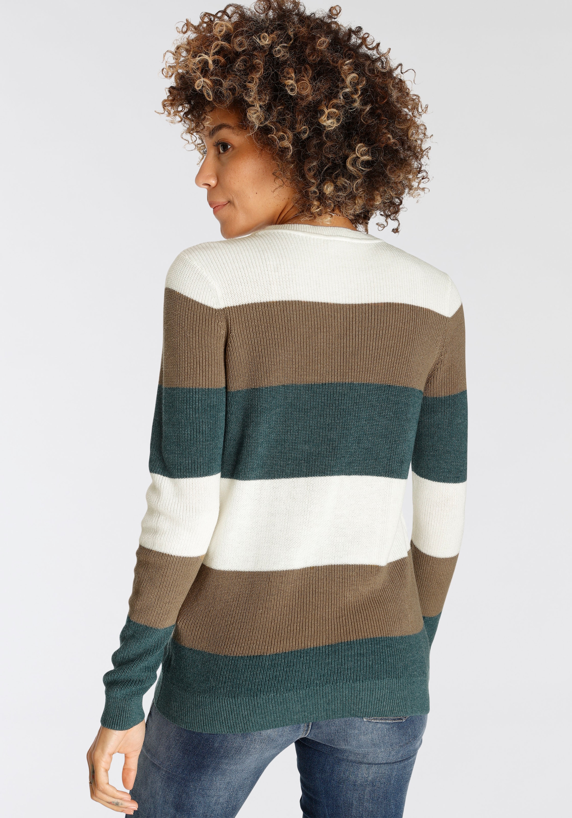 H.I.S Strickpullover, in modischem Streifenmuster