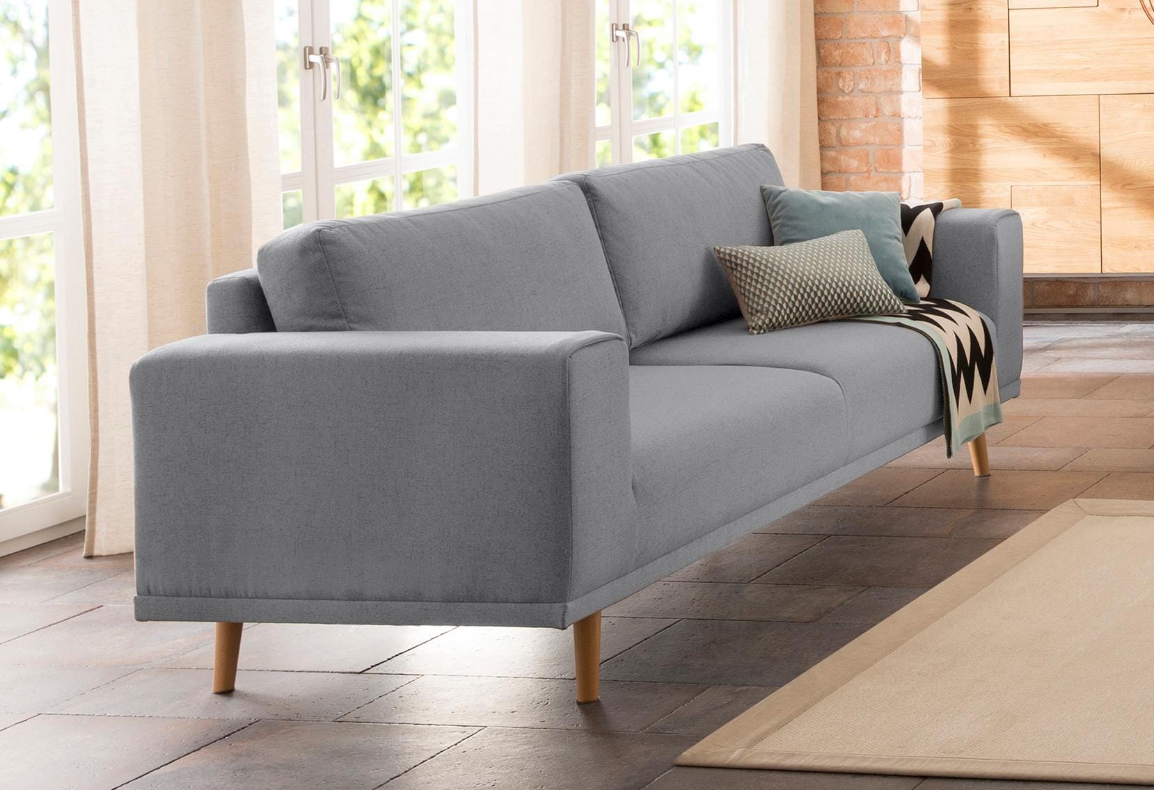 Home affaire 3-Sitzer »Lasse«, im scandinavischem Stil mit Holzfüßen