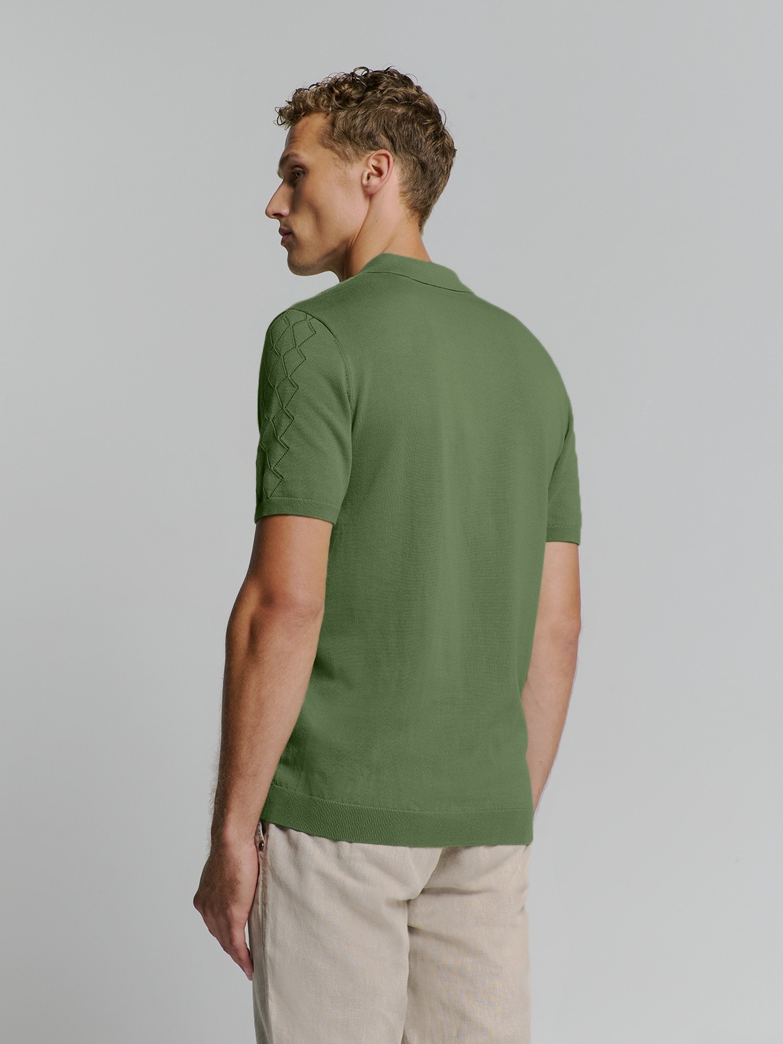 NO EXCESS T-Shirt »No Excess Poloshirt mit kurzen Ärmeln«