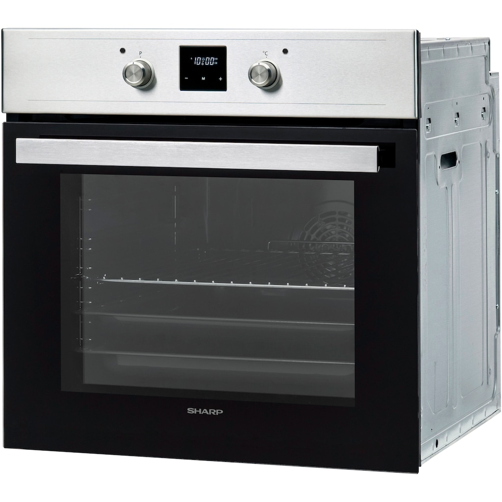 Sharp Backofen-Set »Powerset_Induktion Edelstahl«, K-60DX19IM0-EU, mit 1-fach-Teleskopauszug