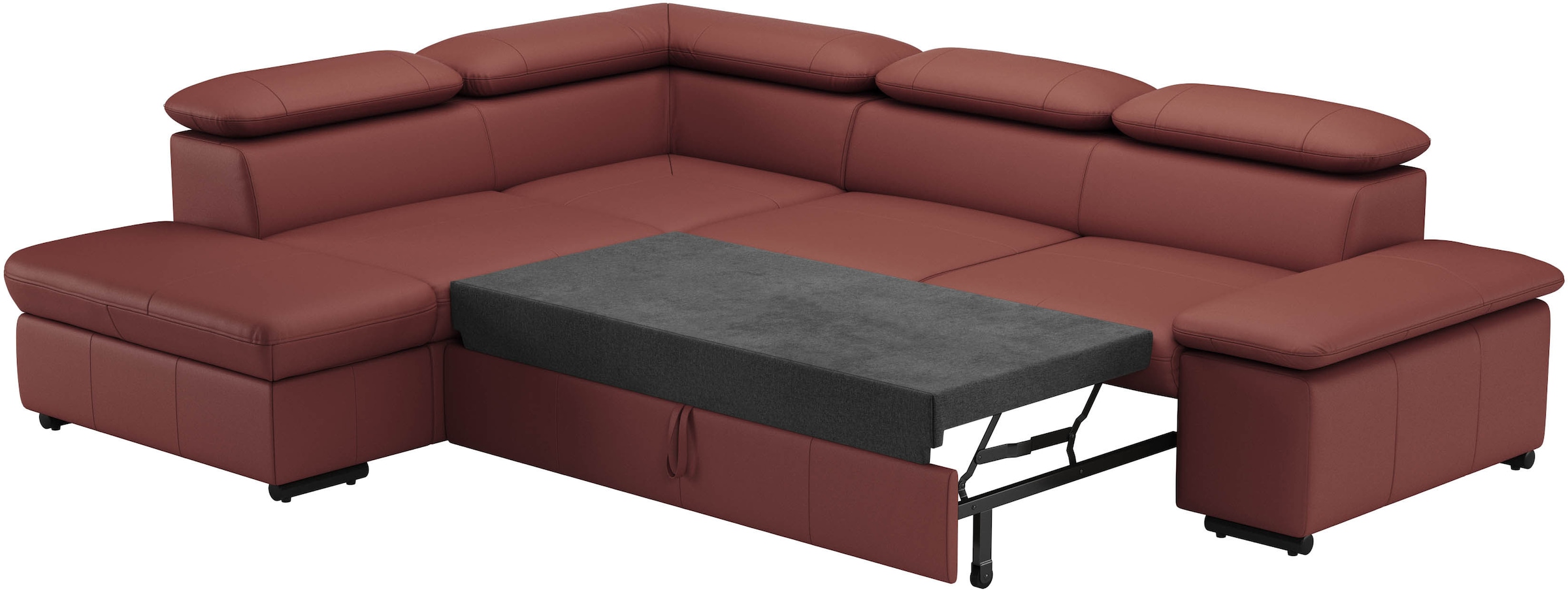 sit&more Ecksofa »Alcudia L-Form«, mit Armteilverstellung, optional Kopfteilverstellung und Bettfunktion