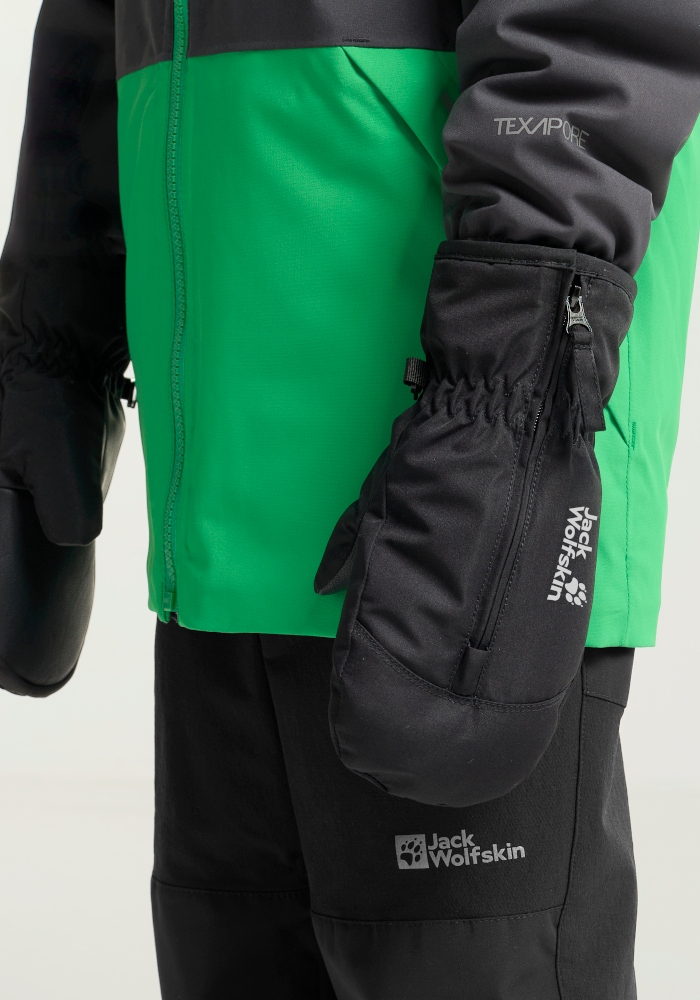 Jack Wolfskin Fäustlinge »EASY ZIP MITTEN K« für Wandern und Sportmode, aus Polyester, sportliches Design