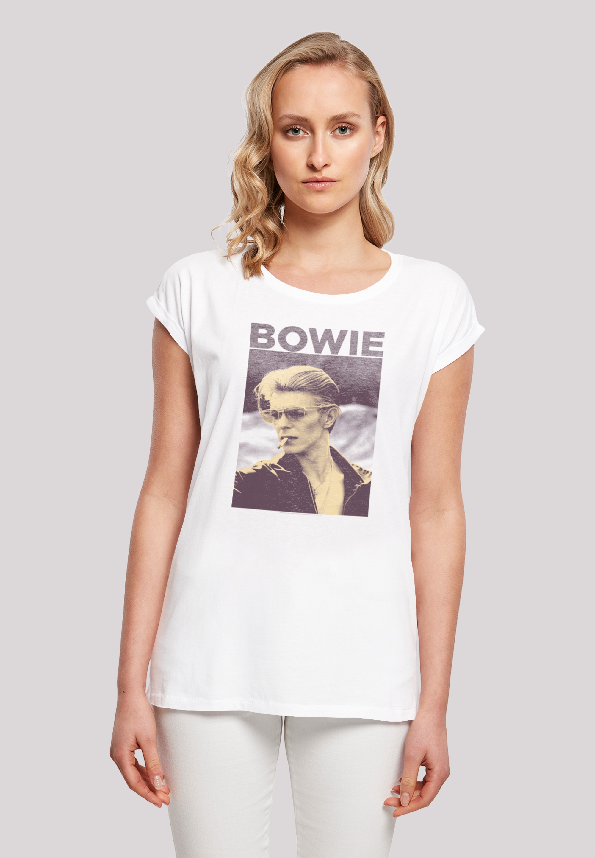 F4NT4STIC T-Shirt »David Bowie Smoking Photograph«, Print