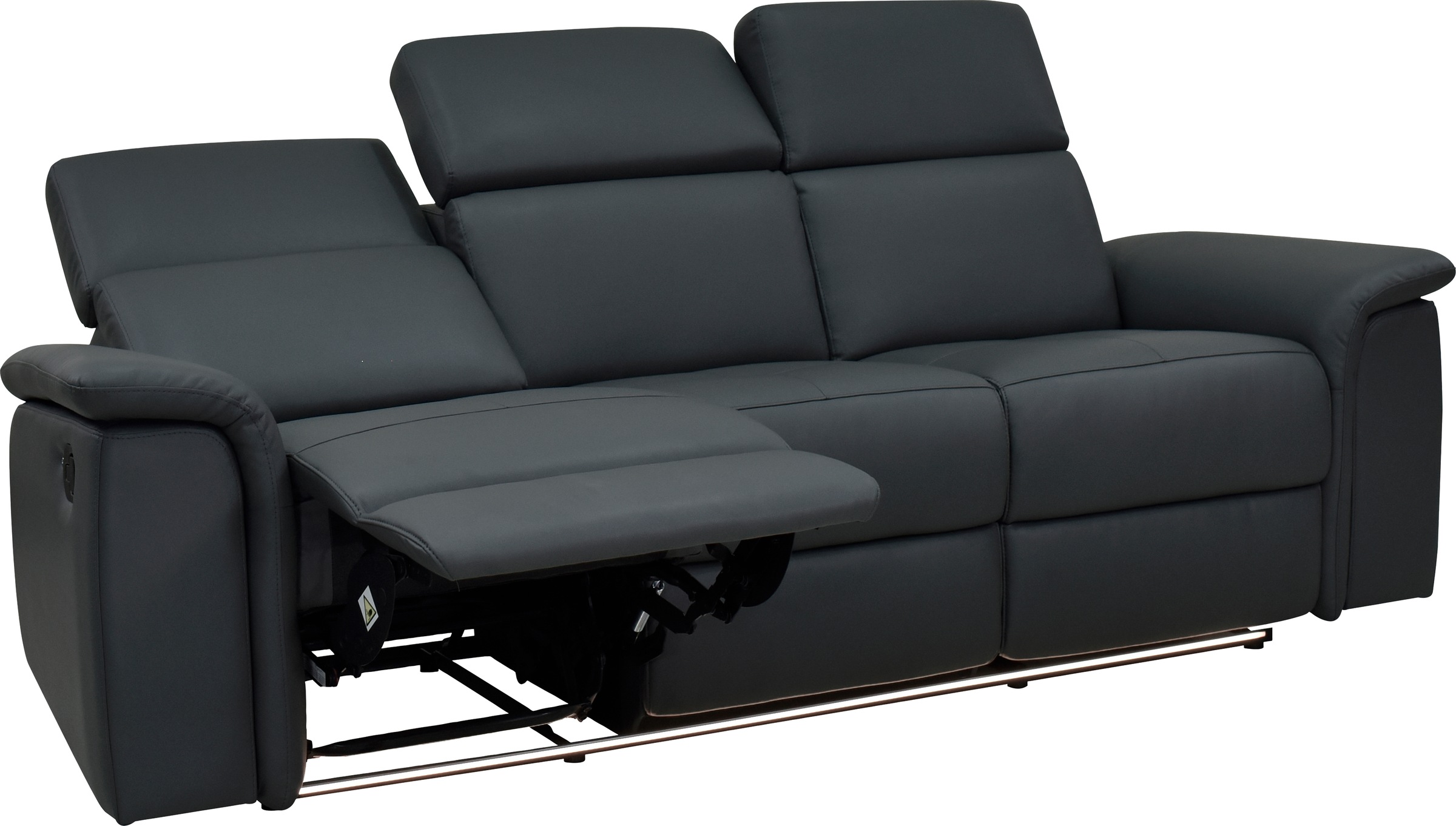 Places of Style 3-Sitzer »Pareli 229cm, manuelle u. elektr. Relaxfunktion in 2 Sitzen«, USB, KT-Verstellung, LED Beleuchtung, in Echtleder, Kunstleder, Web