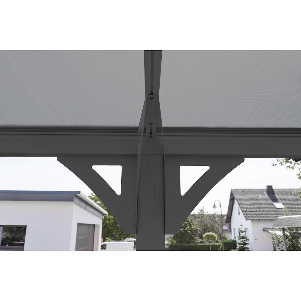 WESTMANN Einzelcarport »Rundbogen«, Aluminium, 276 cm, Anthrazit, aus Aluminium, anthrazit