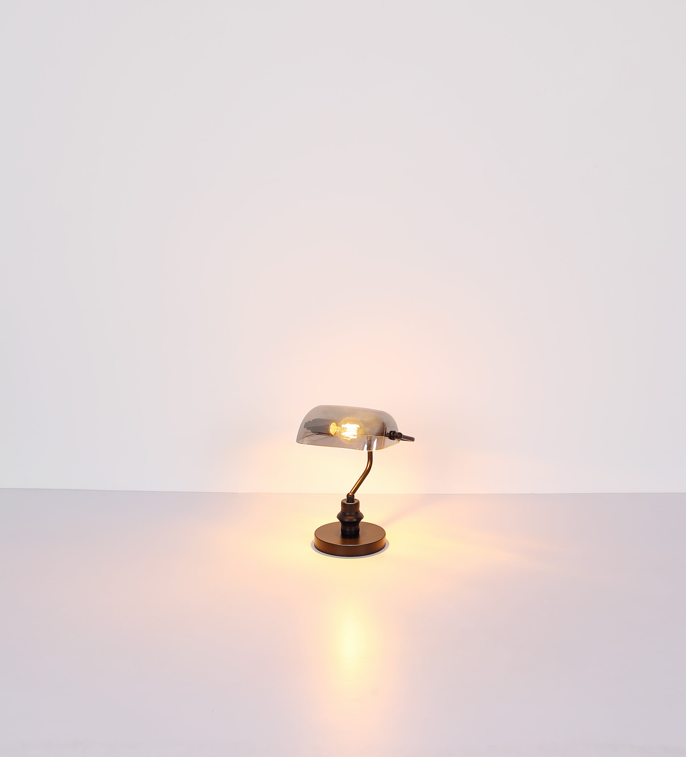 GLOBO LIGHTING LED Tischleuchte »ANTIQUE«, 1 flammig, Leuchtmittel E27 | ohne Leuchtmittel, Bankerleuchte Bankerlampe