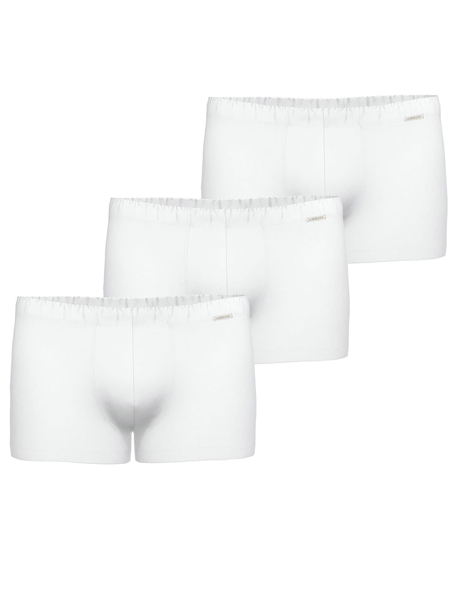 AMMANN Herren Retro Boxer "3er Pack Retro Short Day Modern / Micro Modal", Gr. M, weiß, Single Jersey, Obermaterial: 93% Modal CMD. 7% Elasthan EL.,