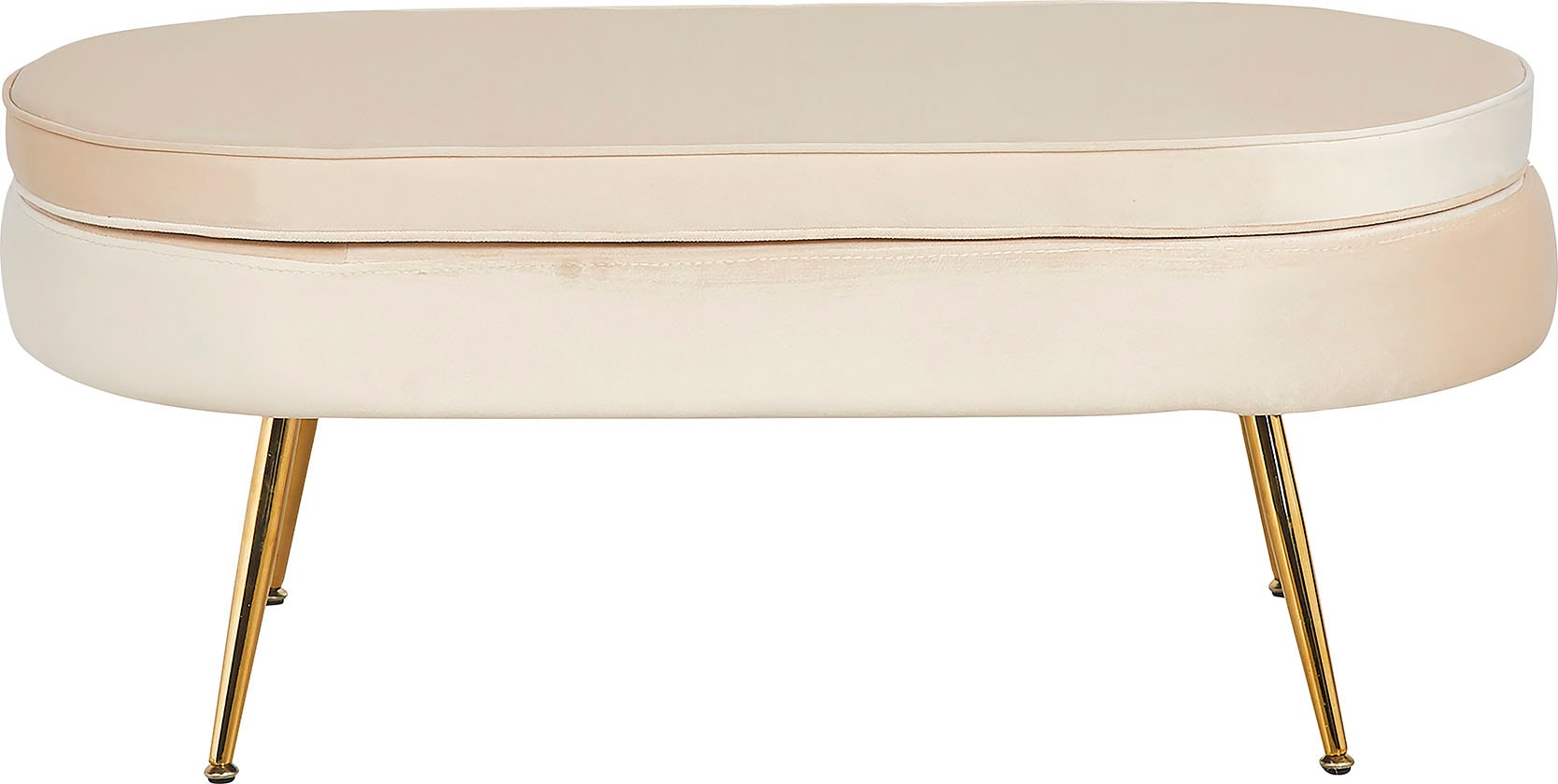 SalesFever Polsterhocker »Clam«, oval, Breite 99 cm