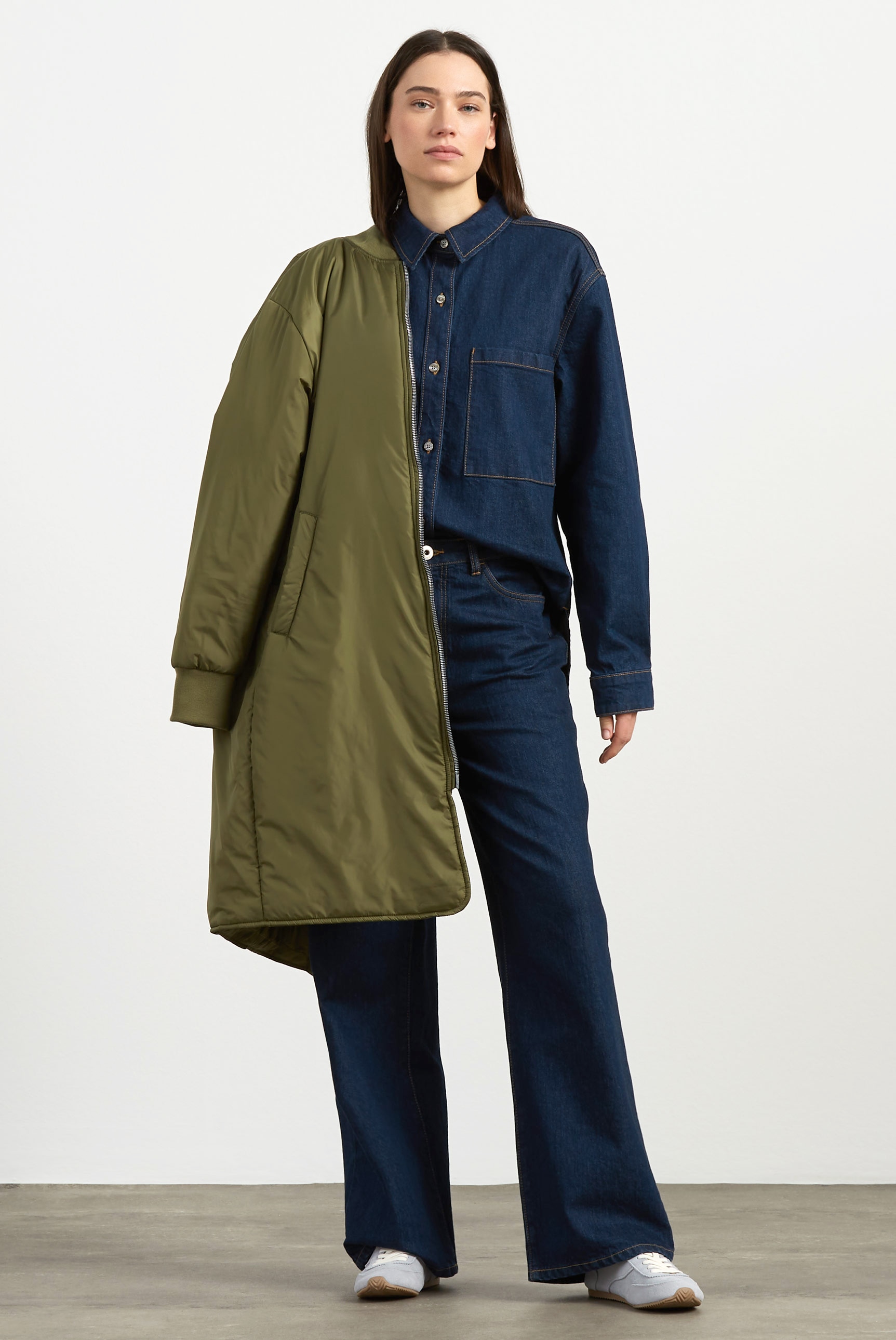 SENSES.THE LABEL Langjacke ohne Kapuze mit Two-Way-Zipper