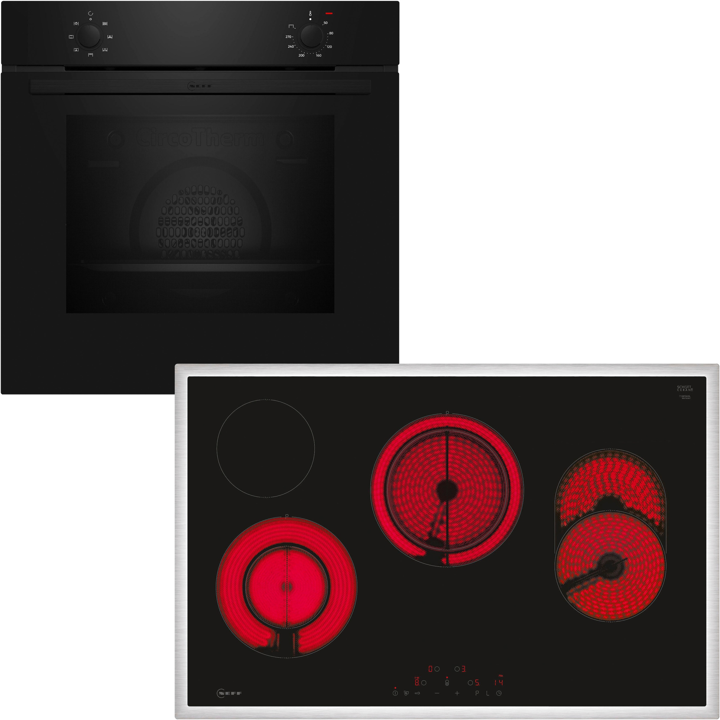 NEFF Backofen-Set »BX18B«, N 30/N 70, BX18B, mit Teleskopauszug nachrüstbar