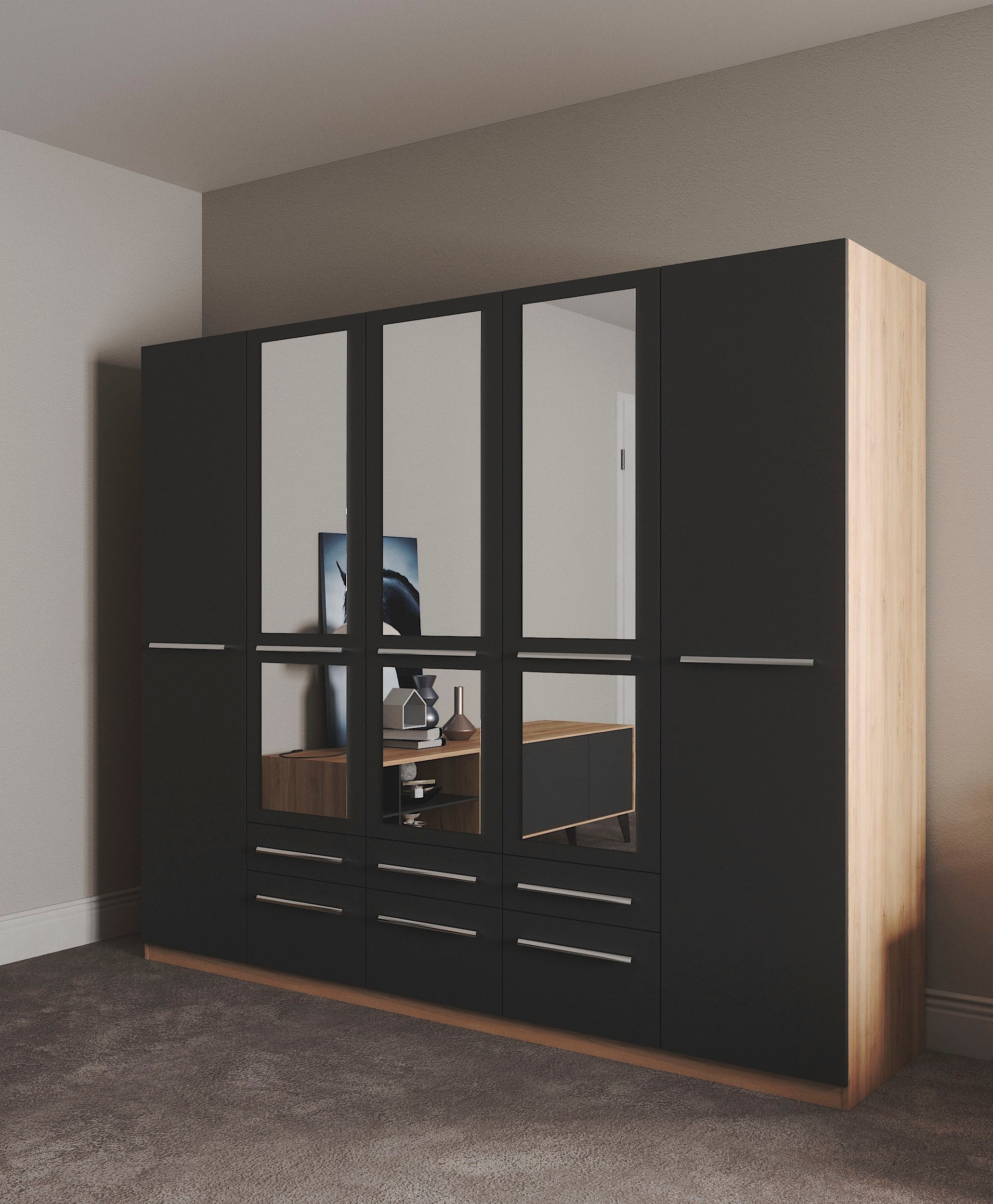 priess Kleiderschrank "Schrank Garderobe Wäscheschrank Barcelona in 5 Breit günstig online kaufen