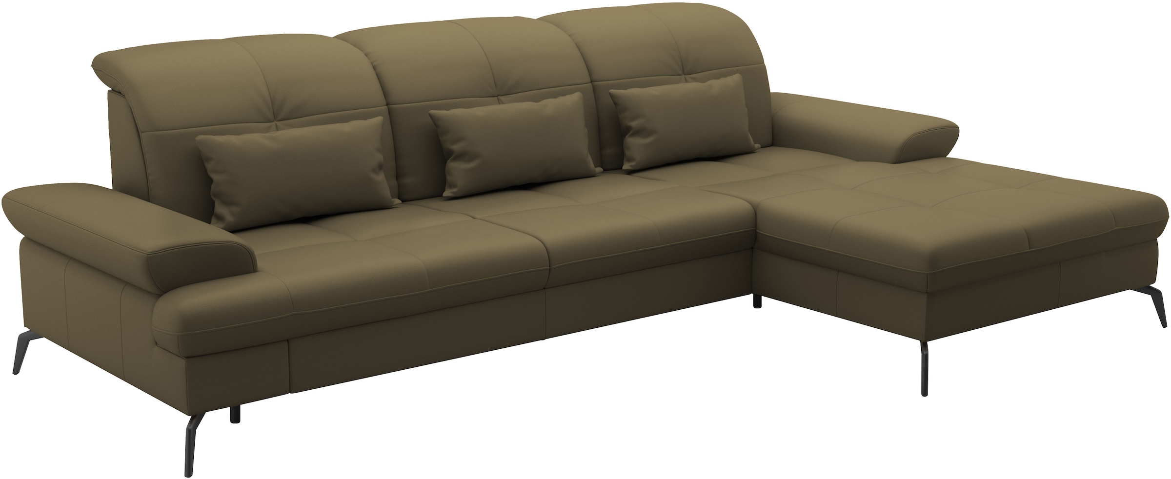 sit&more Ecksofa »Amica, L-Form, inkl. Sitztiefenverstellung & Armteilverstellung«, wahlweise mit Bettfunktion, Bettkasten und Kopfteilverstellung