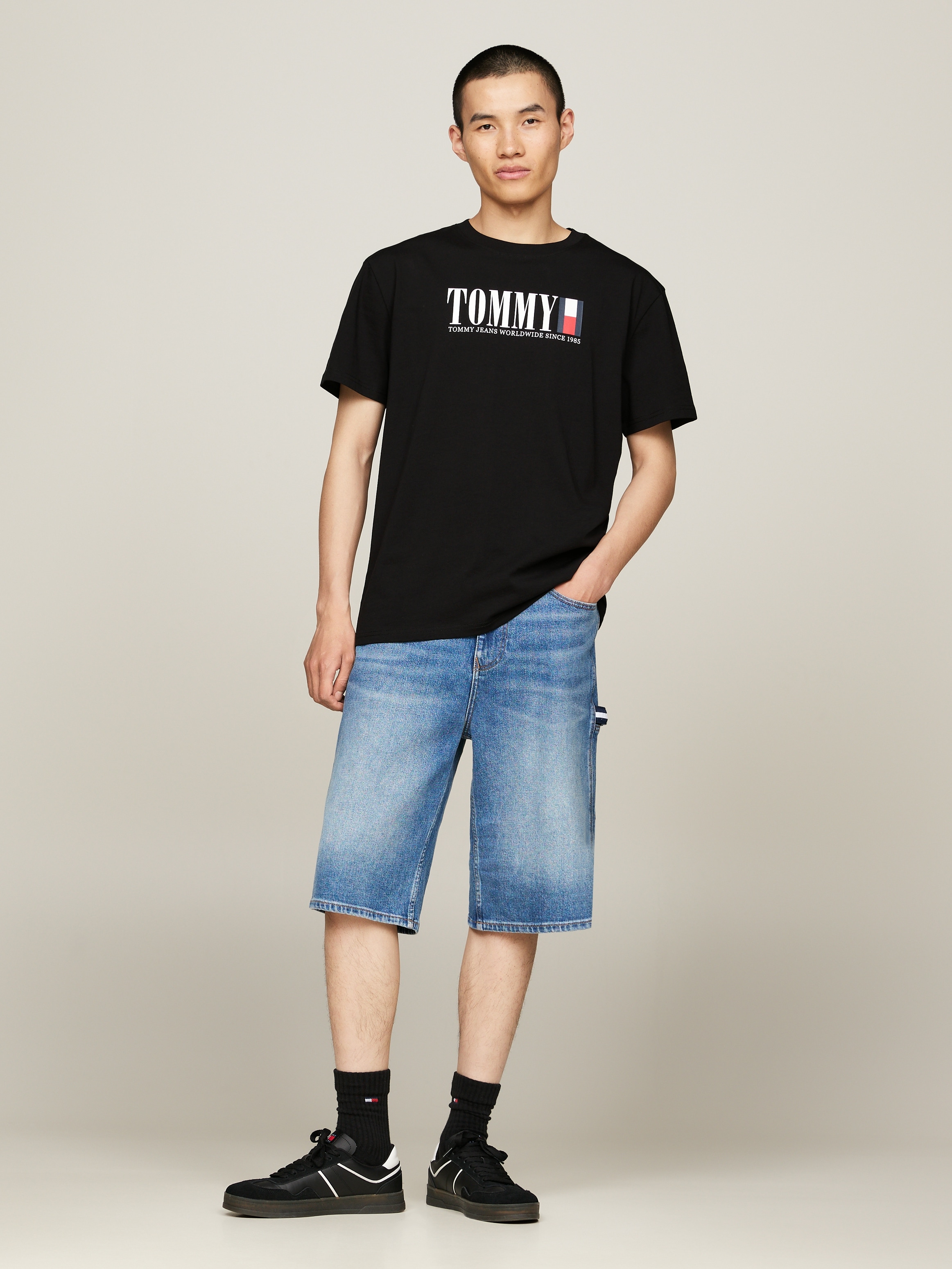 Tommy Jeans Plus T-Shirt »TJM REG TOMMY DNA FLAG TEE EXT«, Große Größen mit Logoprägung