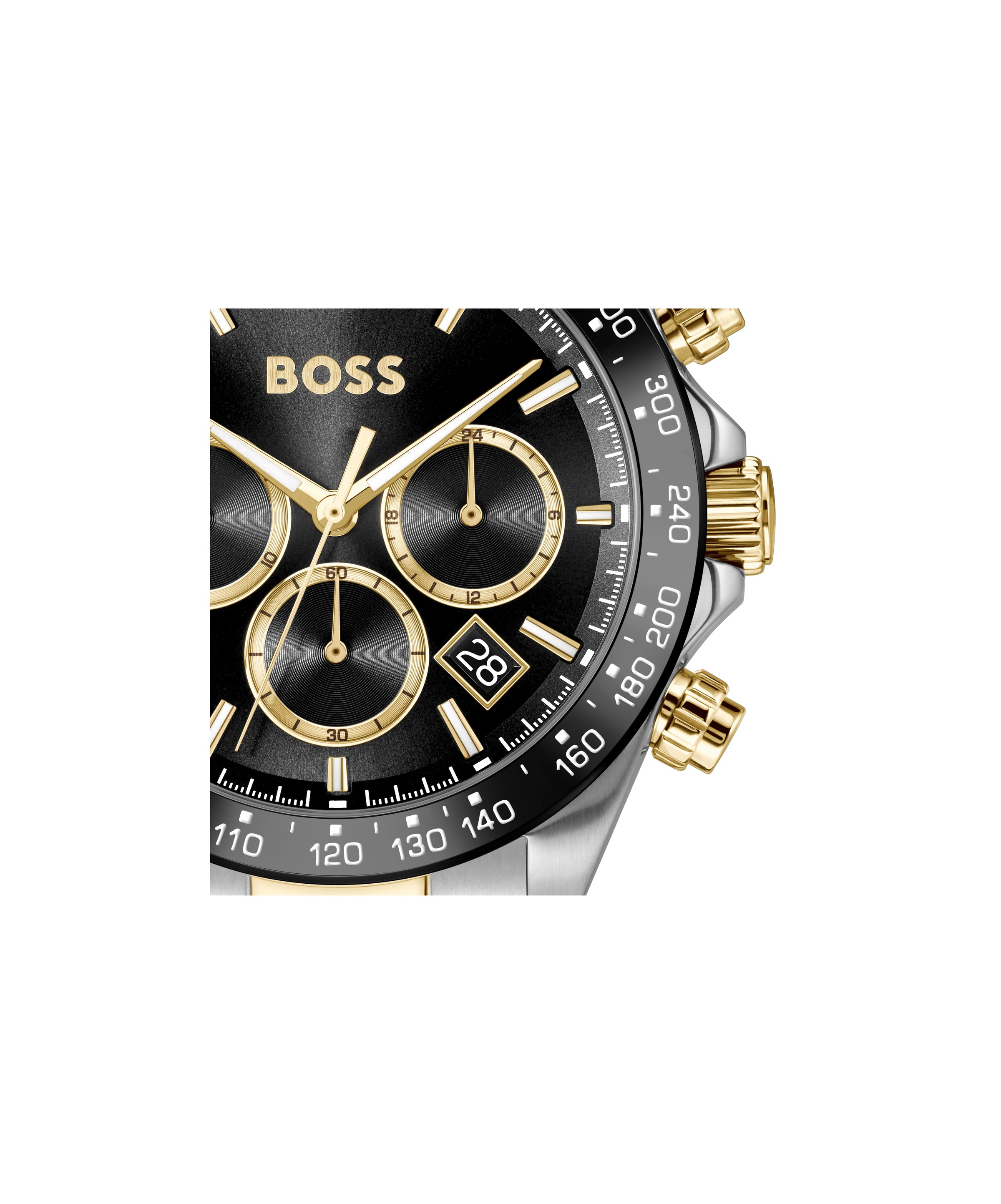 BOSS Chronograph »HERO 2.0«, Quarzuhr, Armbanduhr, Herrenuhr, Edelstahlarmband, analog, Tag