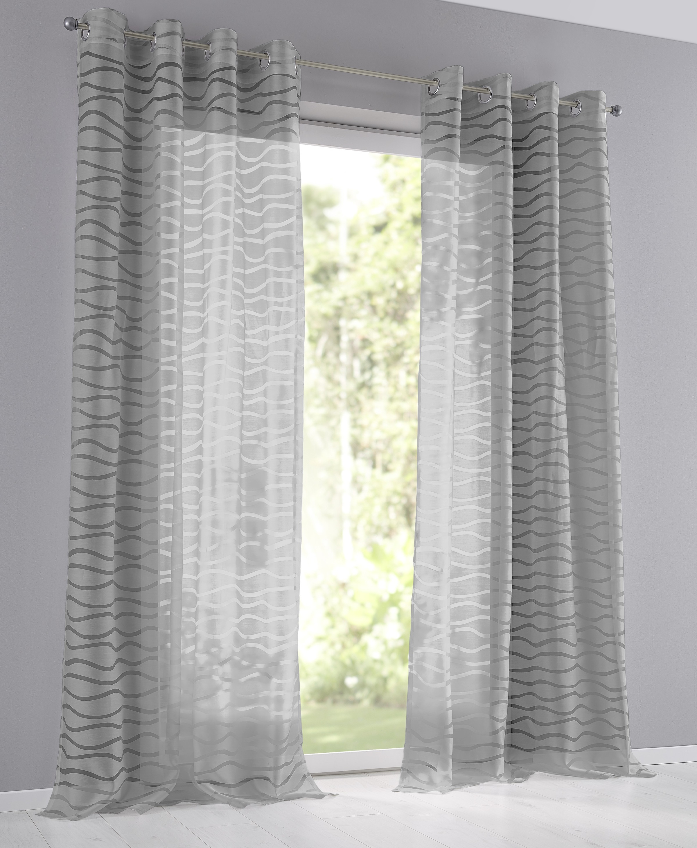Kutti Vorhang »Enya«, (1 St.), Ausbrenner, modernes Design