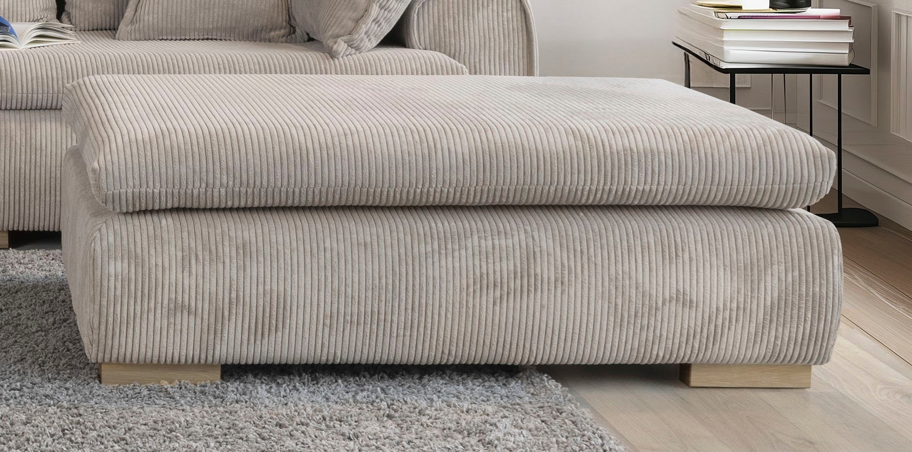 Home affaire Polsterhocker »Katja«, aus Cord-Bezug